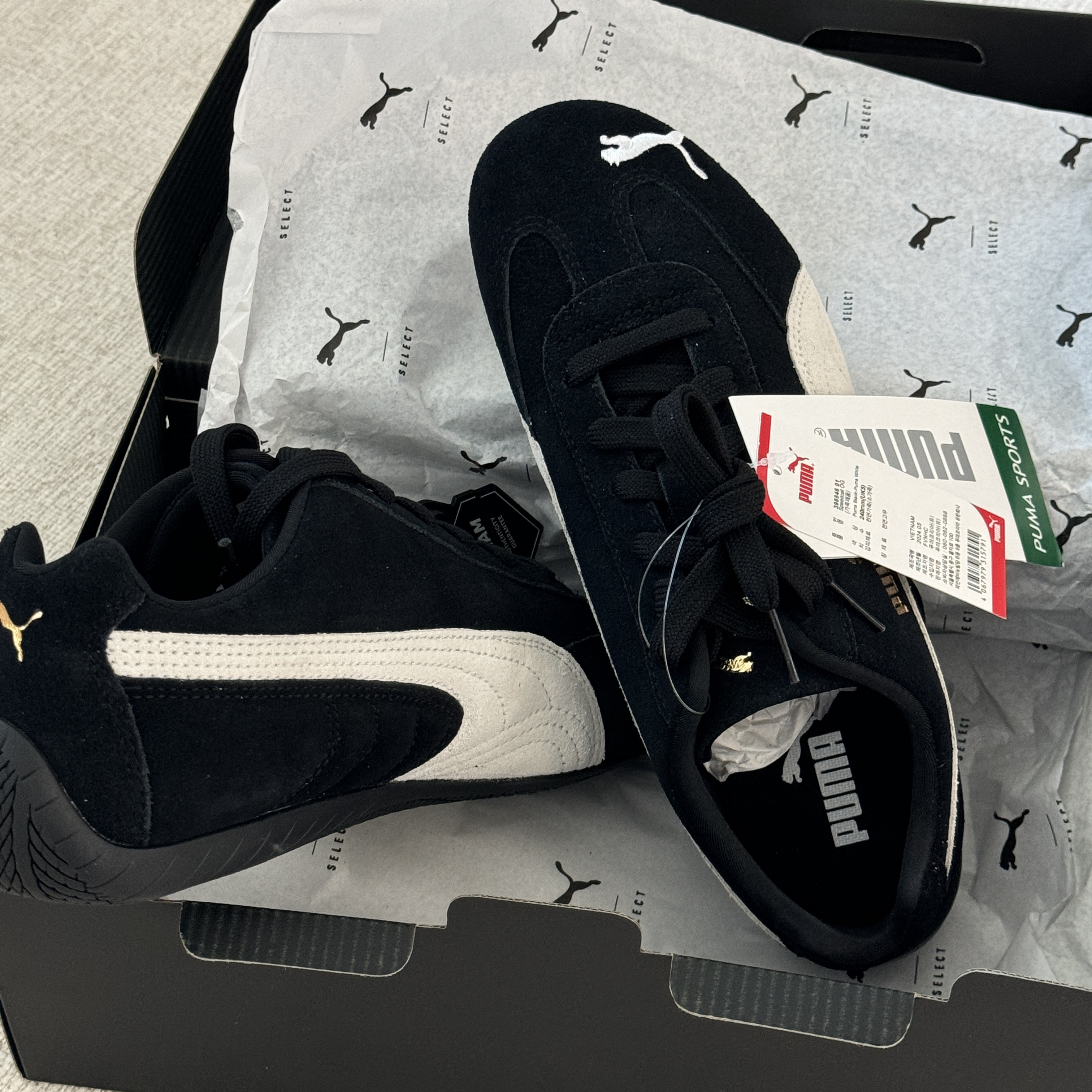 Puma Speedcat OG Black White 착용 스타일