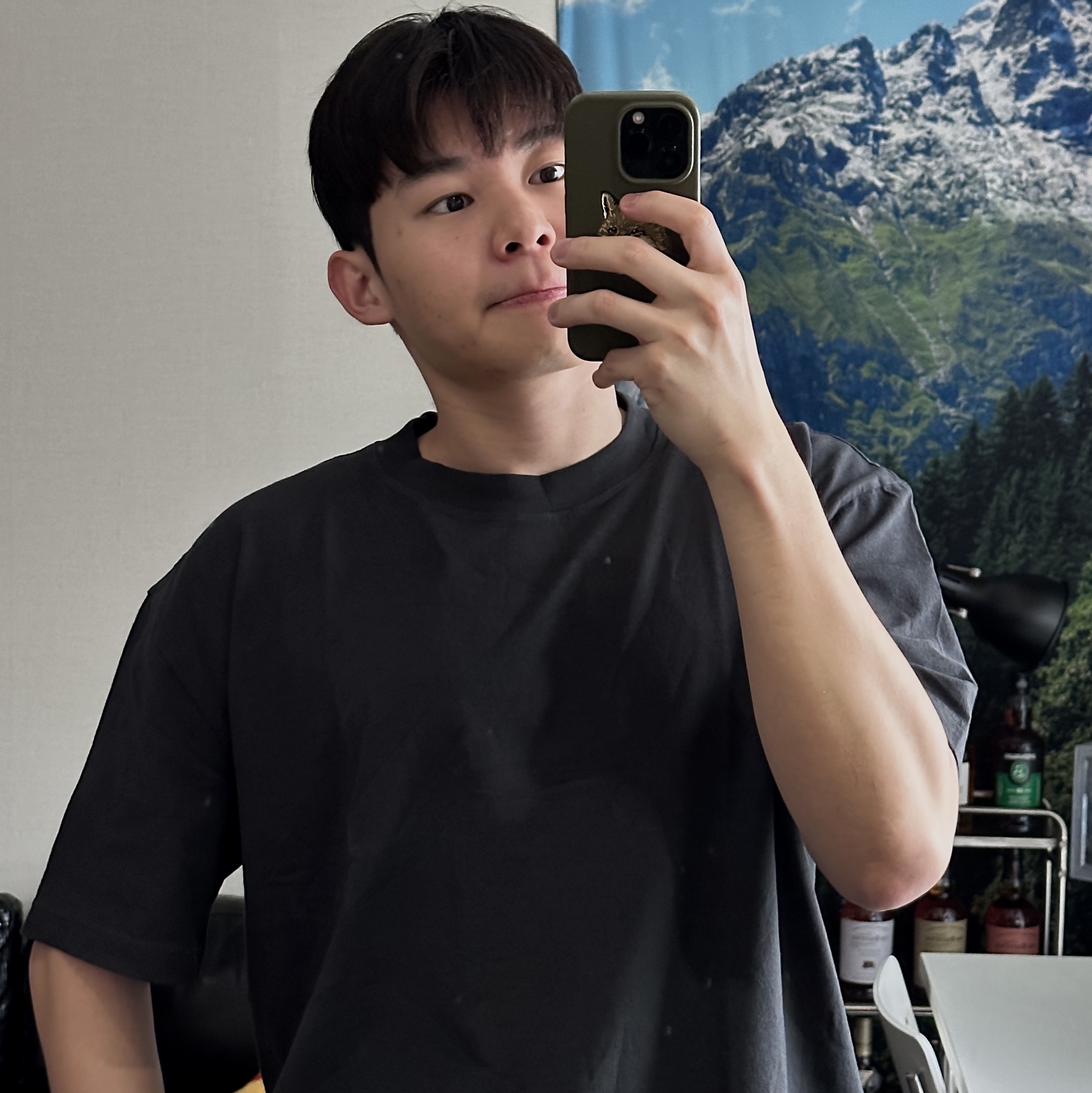 Yeezy YZY Short Sleeve T-Shirt Black 착용 스타일 - 1