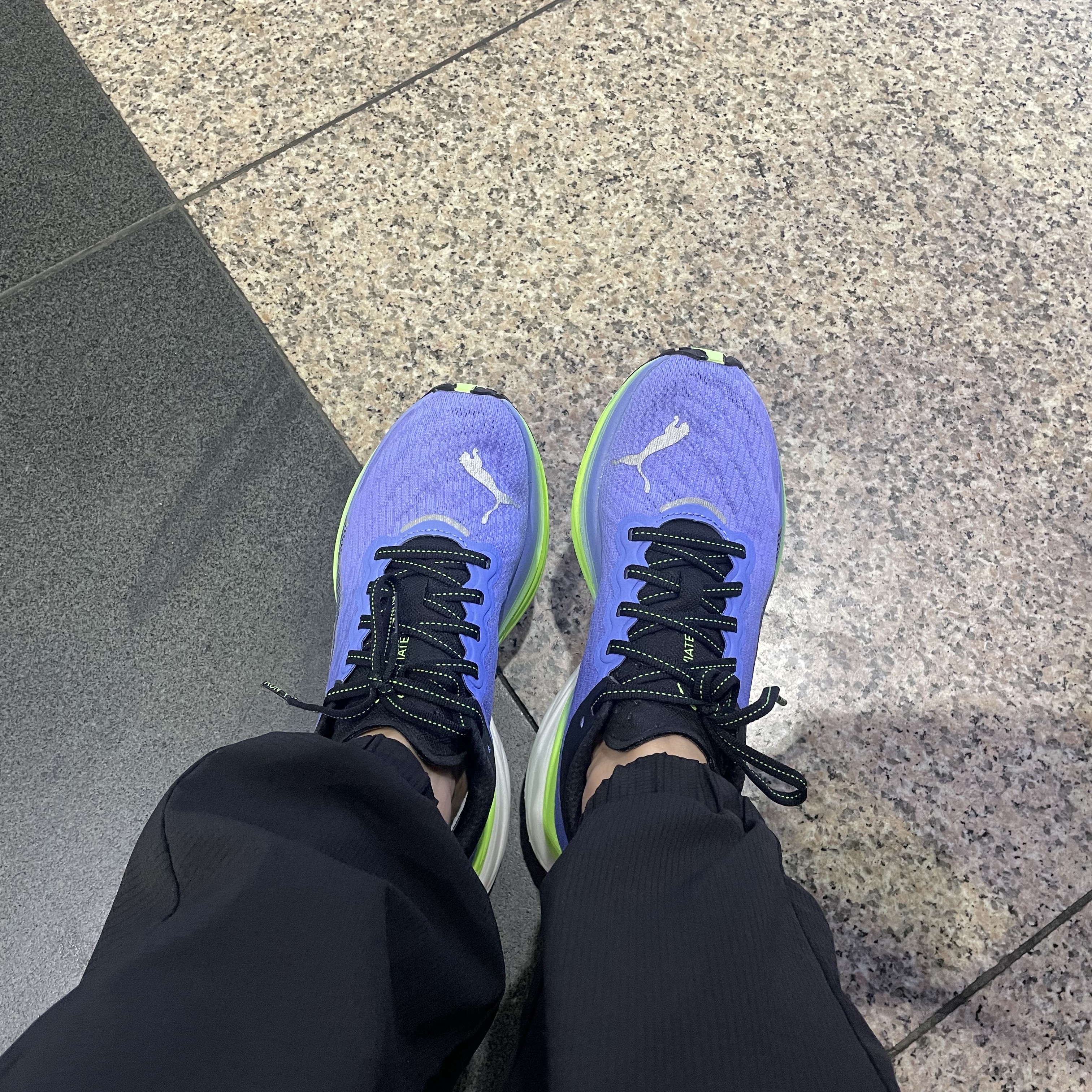 (W) Puma Deviate Nitro 2 Royal Sapphire Elektro Purple 착용 스타일
