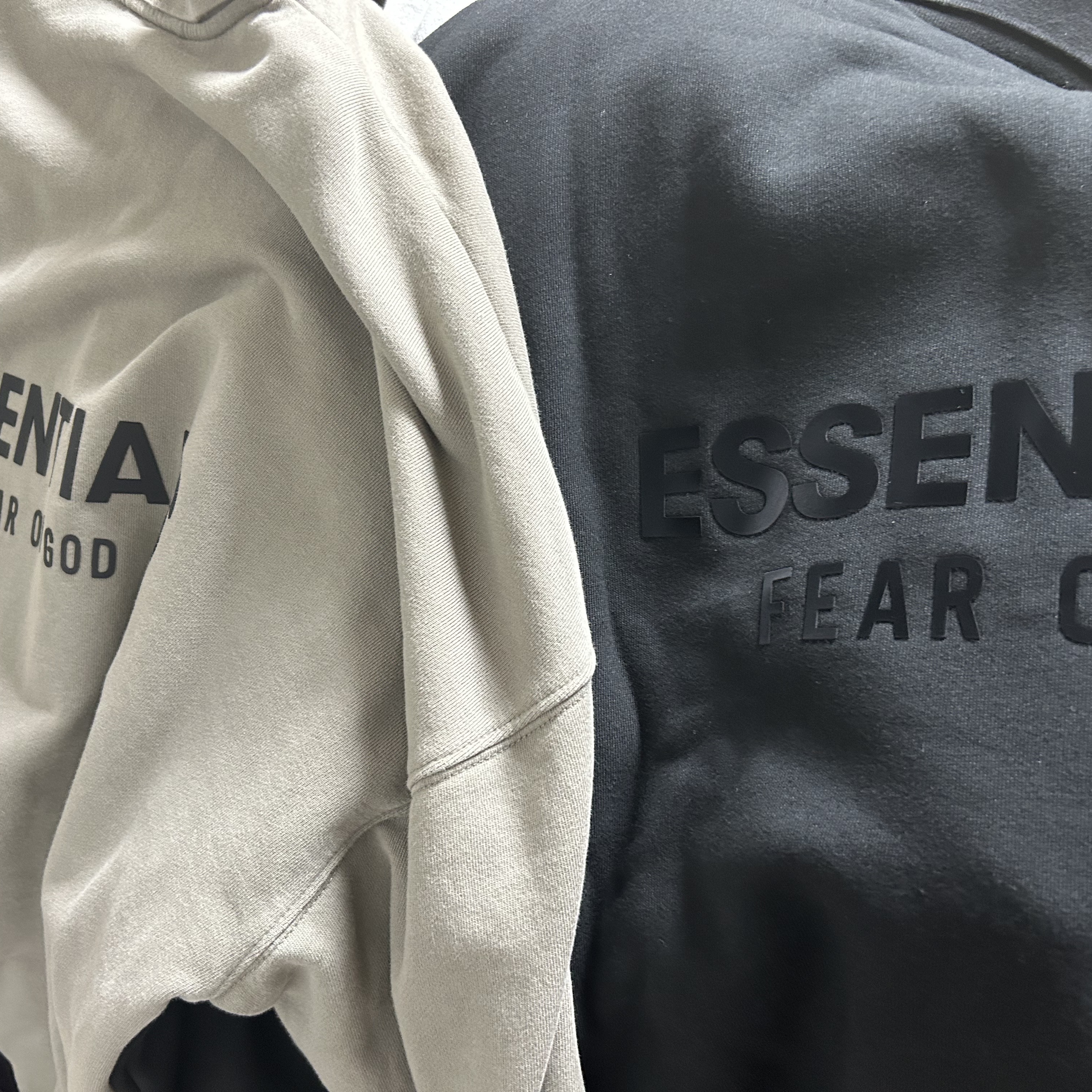 Essentials Long Sleeve Polo Jet Black - 24SS, Essentials Long Sleeve Polo Seal - 24SS 착용 스타일