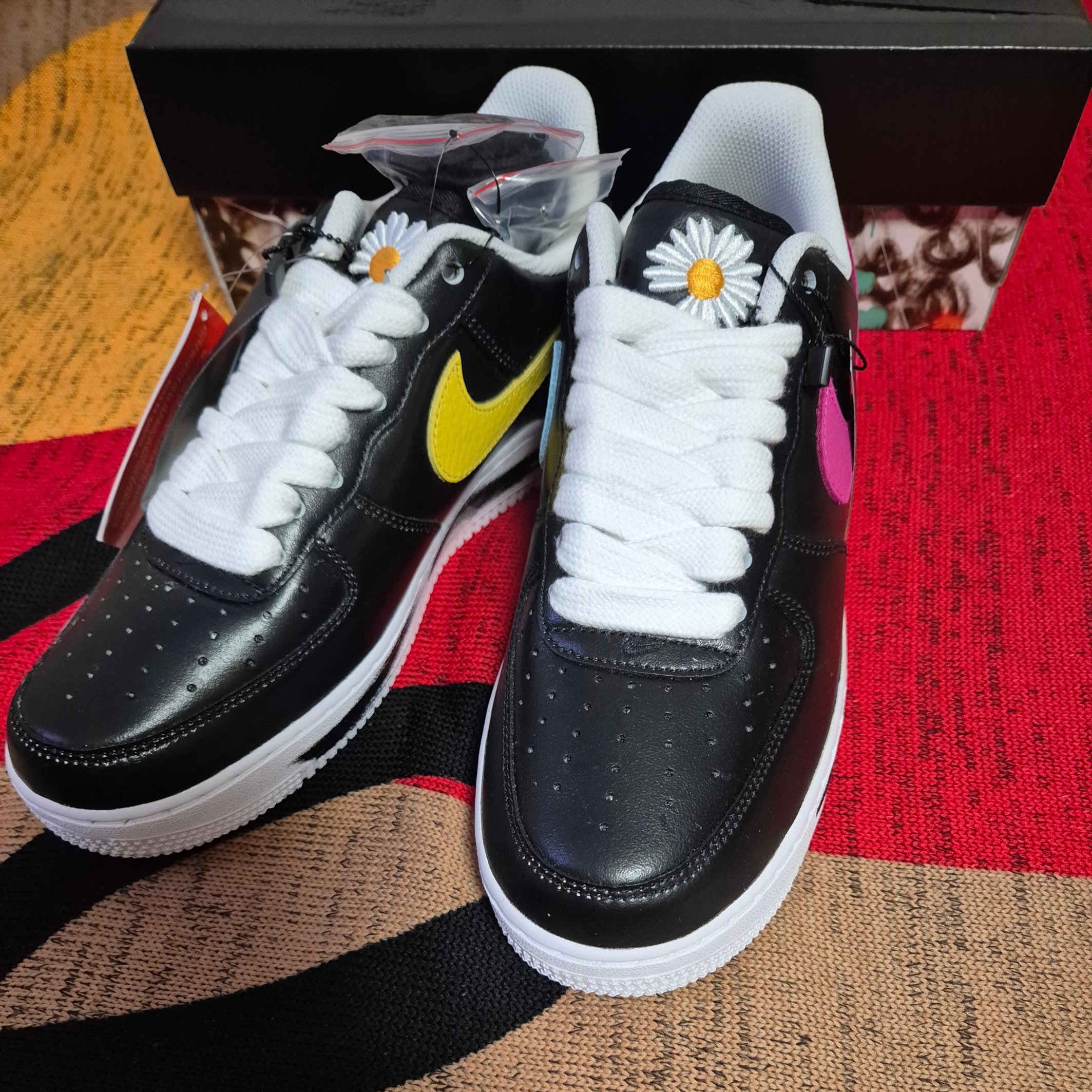 Nike x Peaceminusone Air Force 1 Low Para-Noise 3.0 Black and Multicolor 착용 스타일 - 2