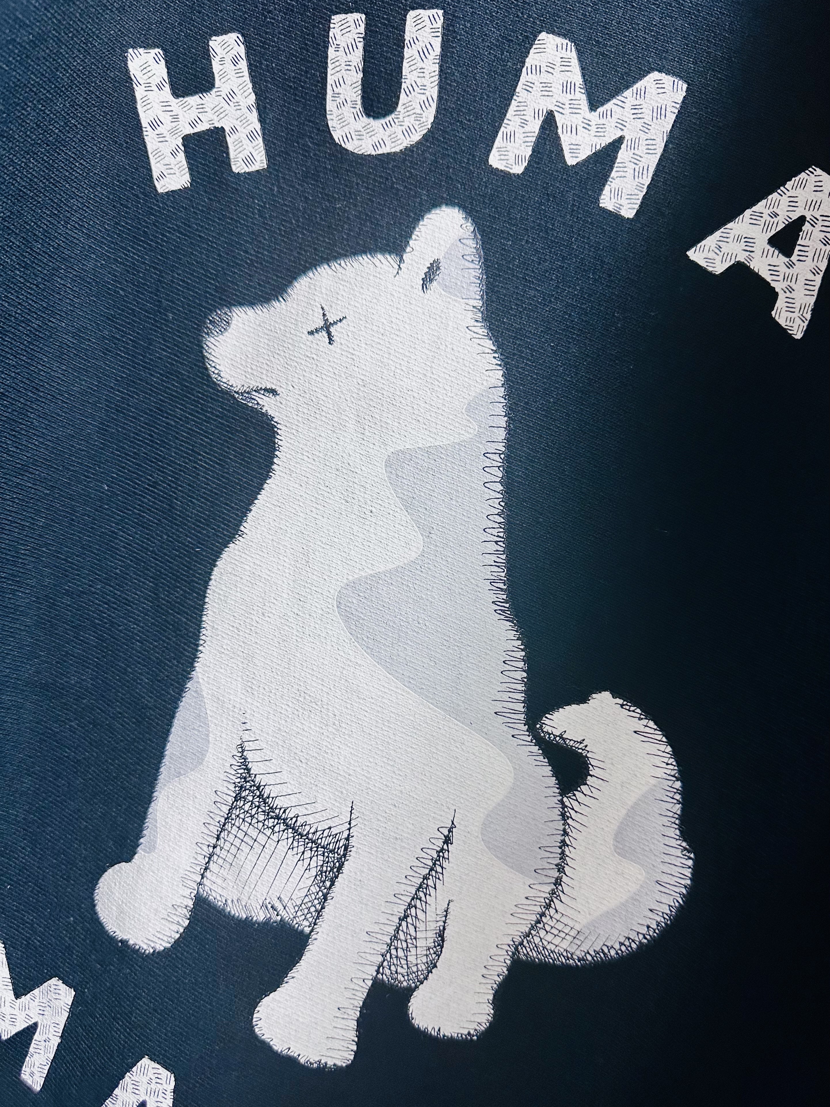 Human Made x Kaws Sweatshirt #2 Black - Seoul Store Exclusive 착용 스타일 - 2