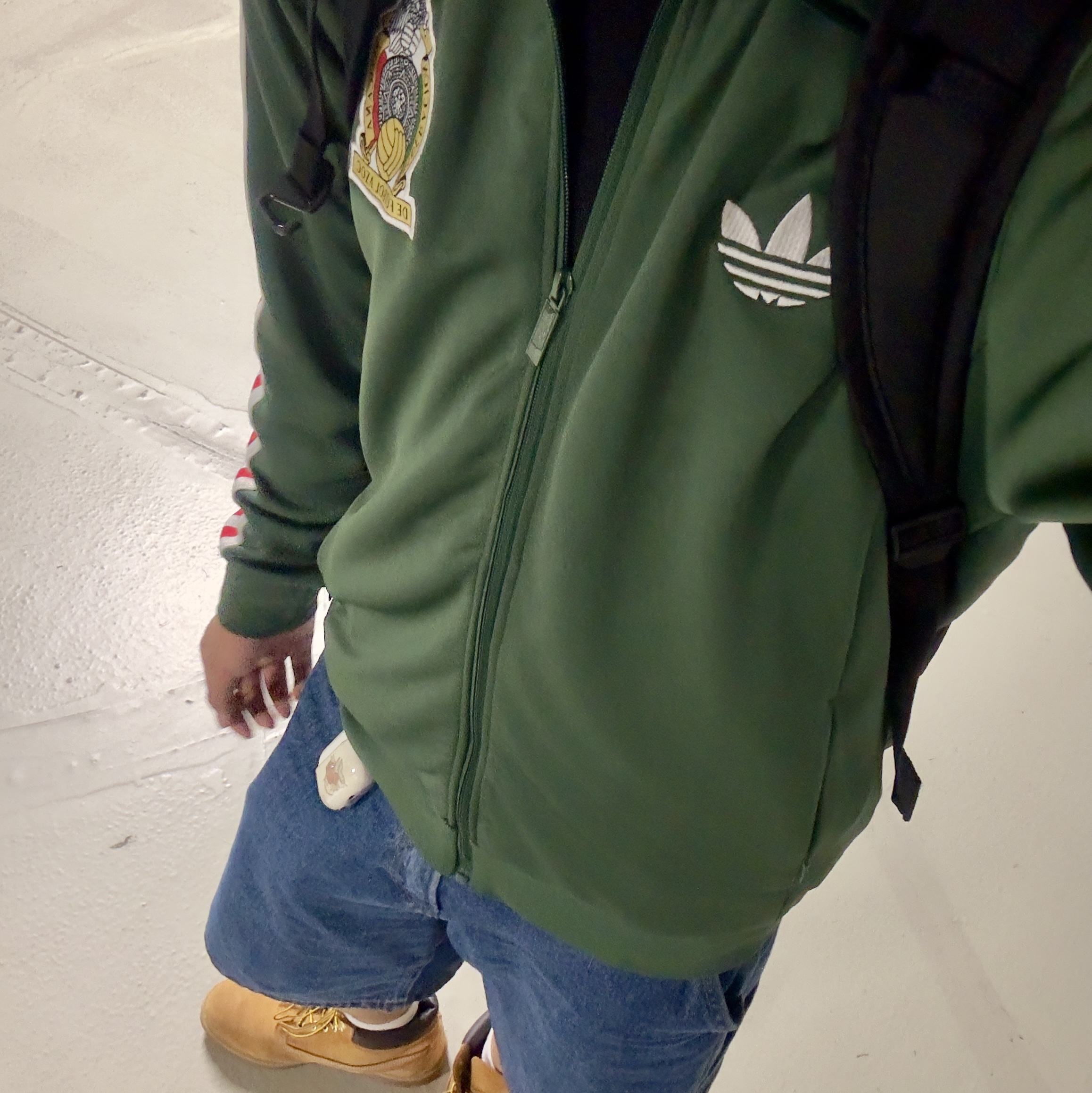 Adidas FMF Originals Beckenbauer Track Top Green Oxide - KR Sizing 착용 스타일
