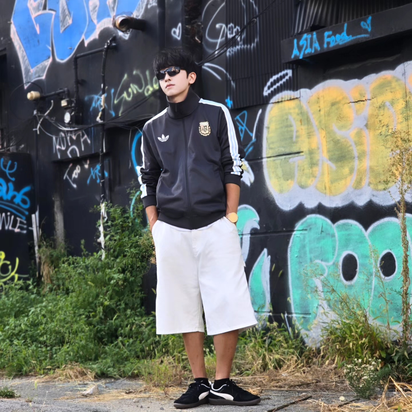 Adidas Argentina Beckenbauer Track Top Utility Black - KR Sizing, Adidas Argentina Beckenbauer Track Top Utility Black - US Sizing 착용 스타일 - 9