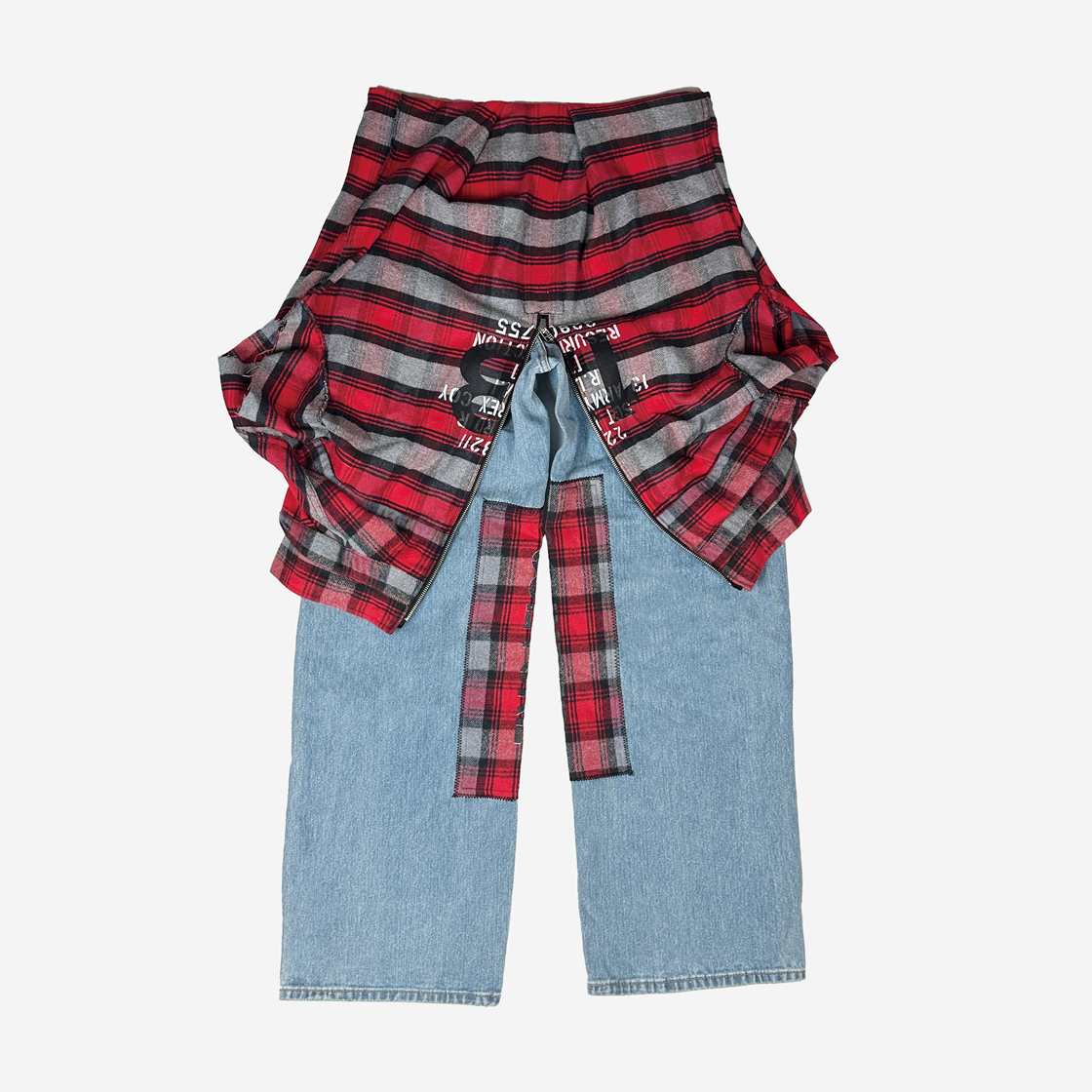 레저렉션13 리사이클 오버롤 데님 팬츠 라이트 인디고(Resurrection13 Recycle Overall Denim Pants Light Indigo) - 4