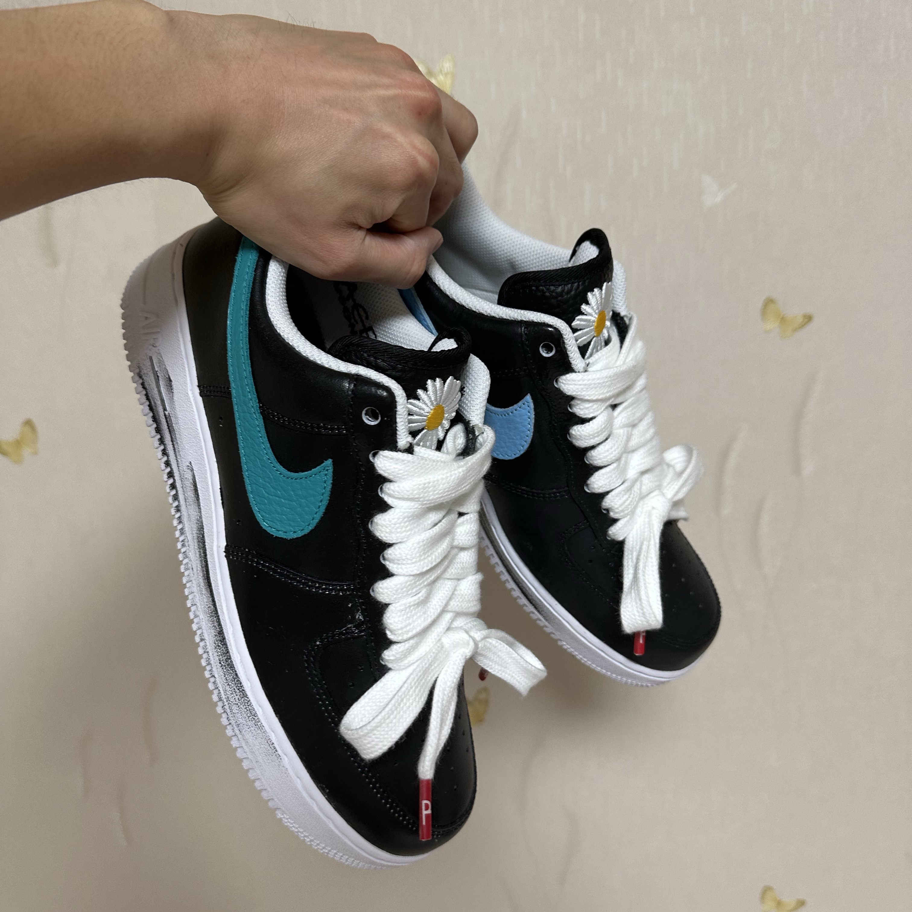 Nike x Peaceminusone Air Force 1 Low Para-Noise 3.0 Black and Multicolor 착용 스타일