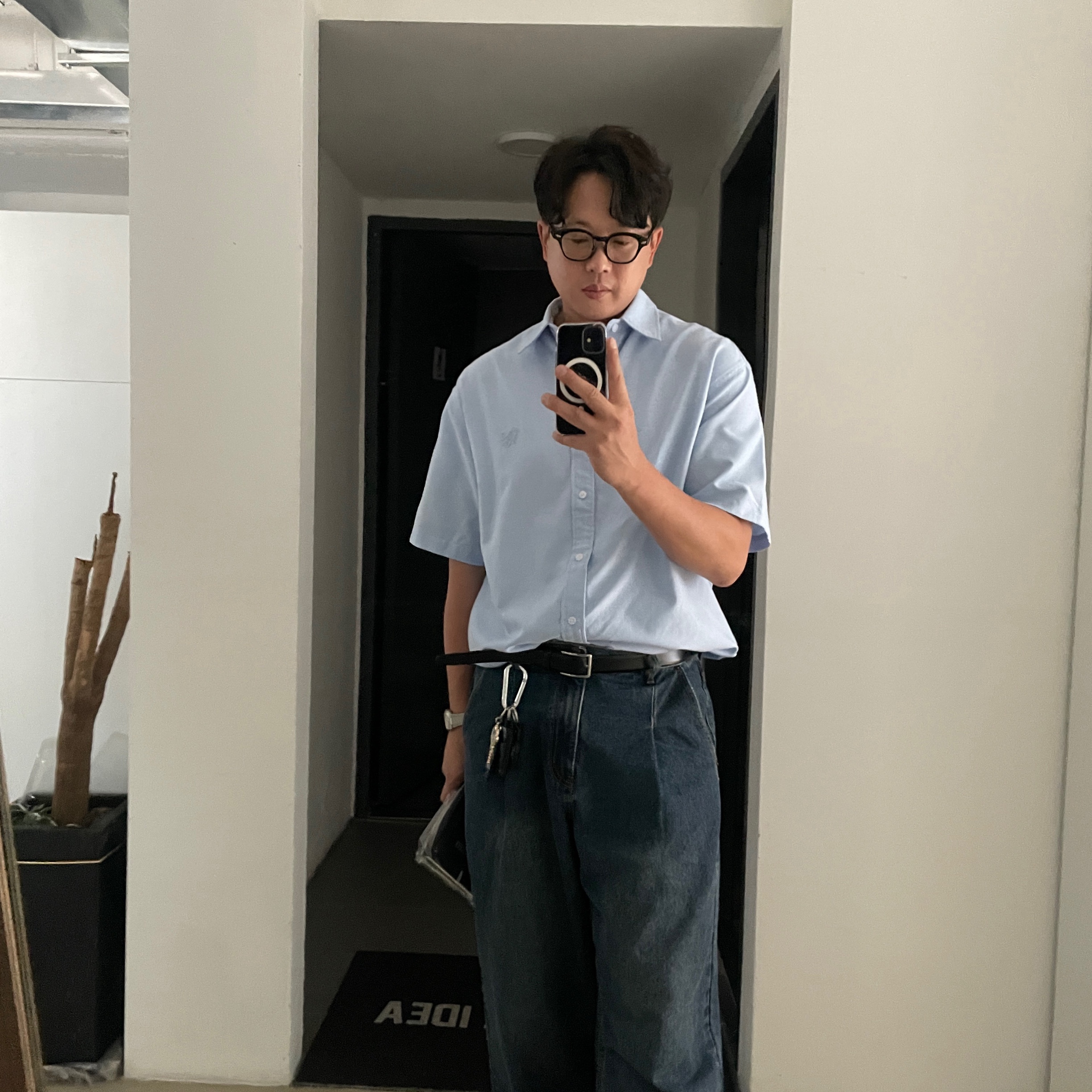 Human Made Carabiner 70mm Silver, General Idea one tuck wide demin pants blue 착용 스타일