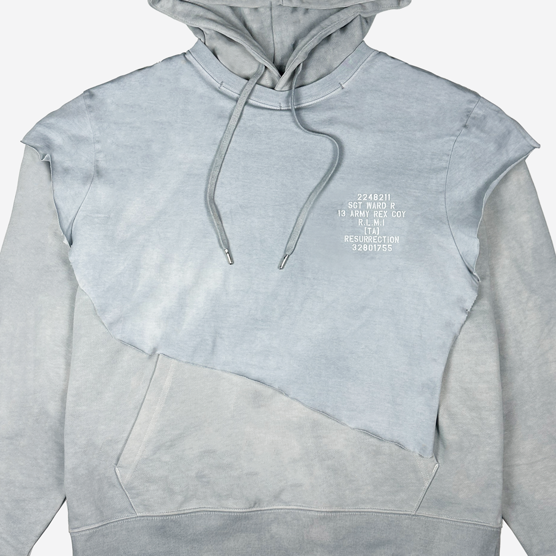 레저렉션13 레이어드 후드 빈티지 그레이(Resurrection13 Layered Hoodie Vintage Grey) - 3