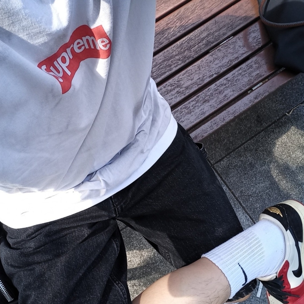Supreme x MM6 Maison Margiela Box Logo T-Shirt White - 24SS, Gucci Interlocking G Chain Bracelet In Silver Silver 착용 스타일 - 2