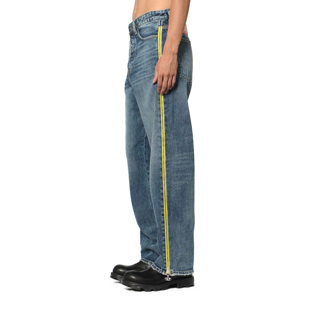 Diesel D-Rise 007r9 Straight Jeans Medium Blue 착용 스타일 - 3
