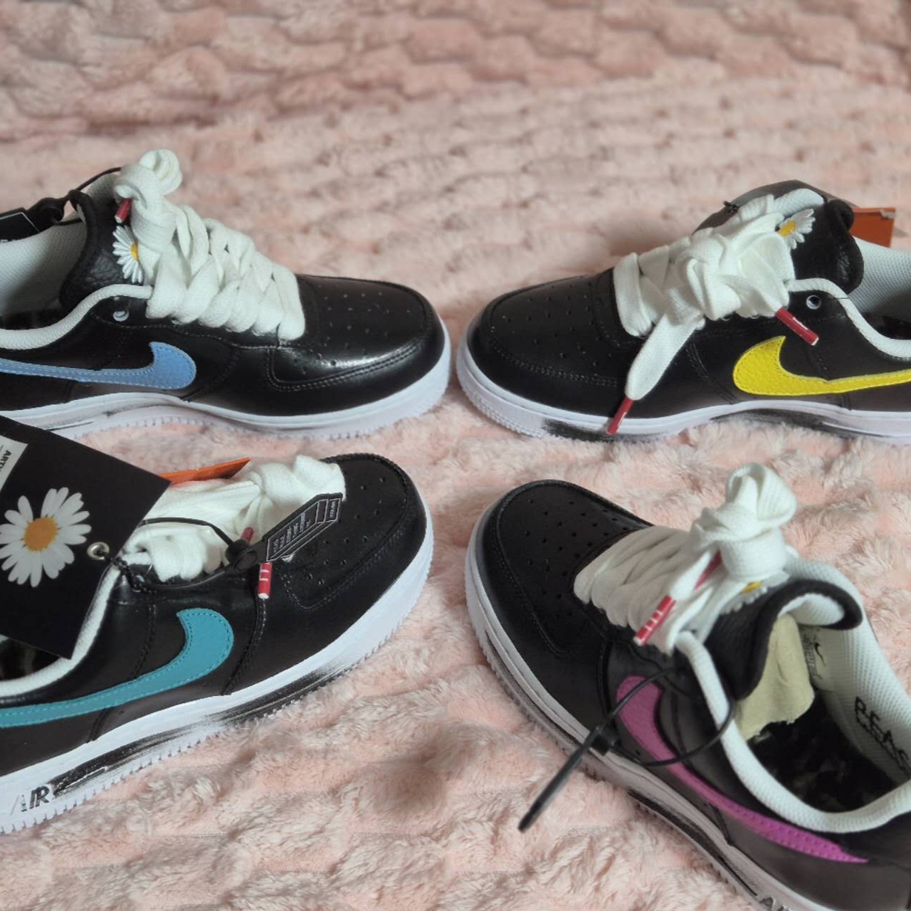 Nike x Peaceminusone Air Force 1 Low Para-Noise 3.0 Black and Multicolor 착용 스타일 - 1