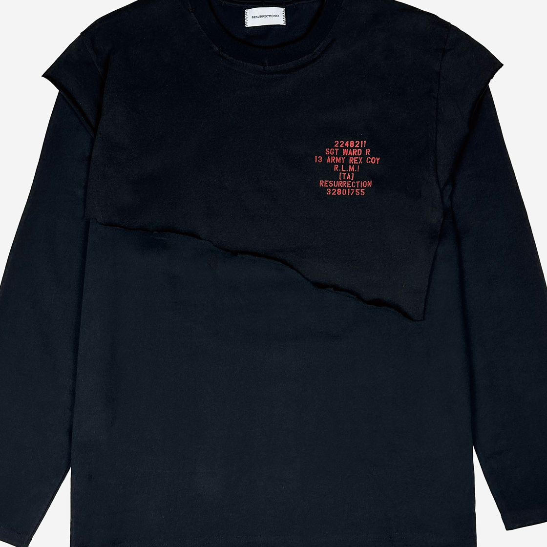 레저렉션13 레이어드 롱슬리브 블랙(Resurrection13 Layered LS T-Shirt Black) - 3