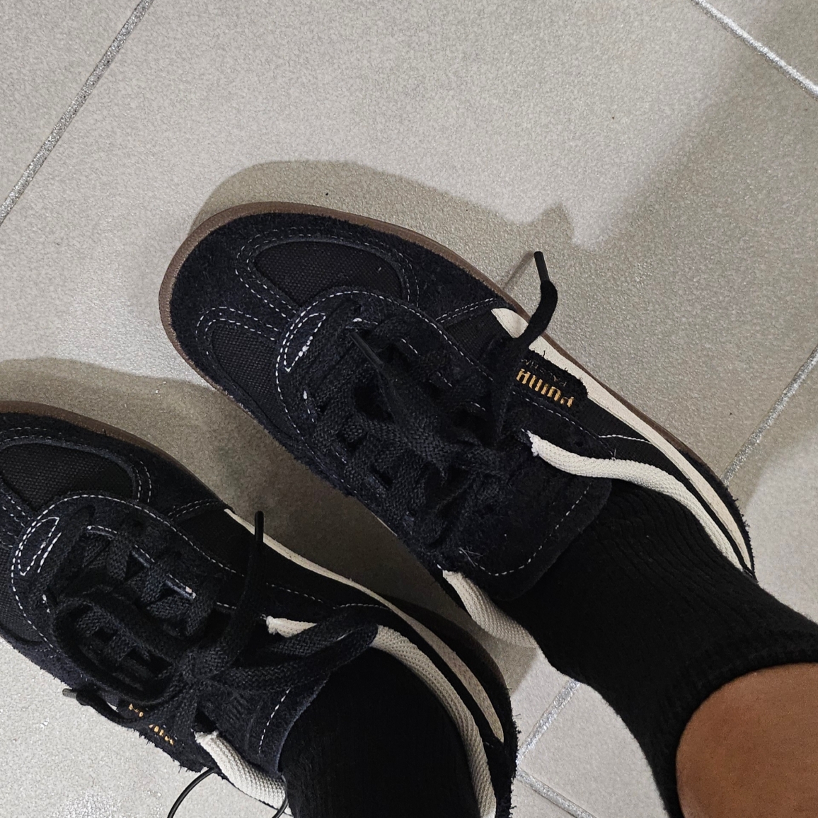 Puma Palermo Vintage Black 착용 스타일