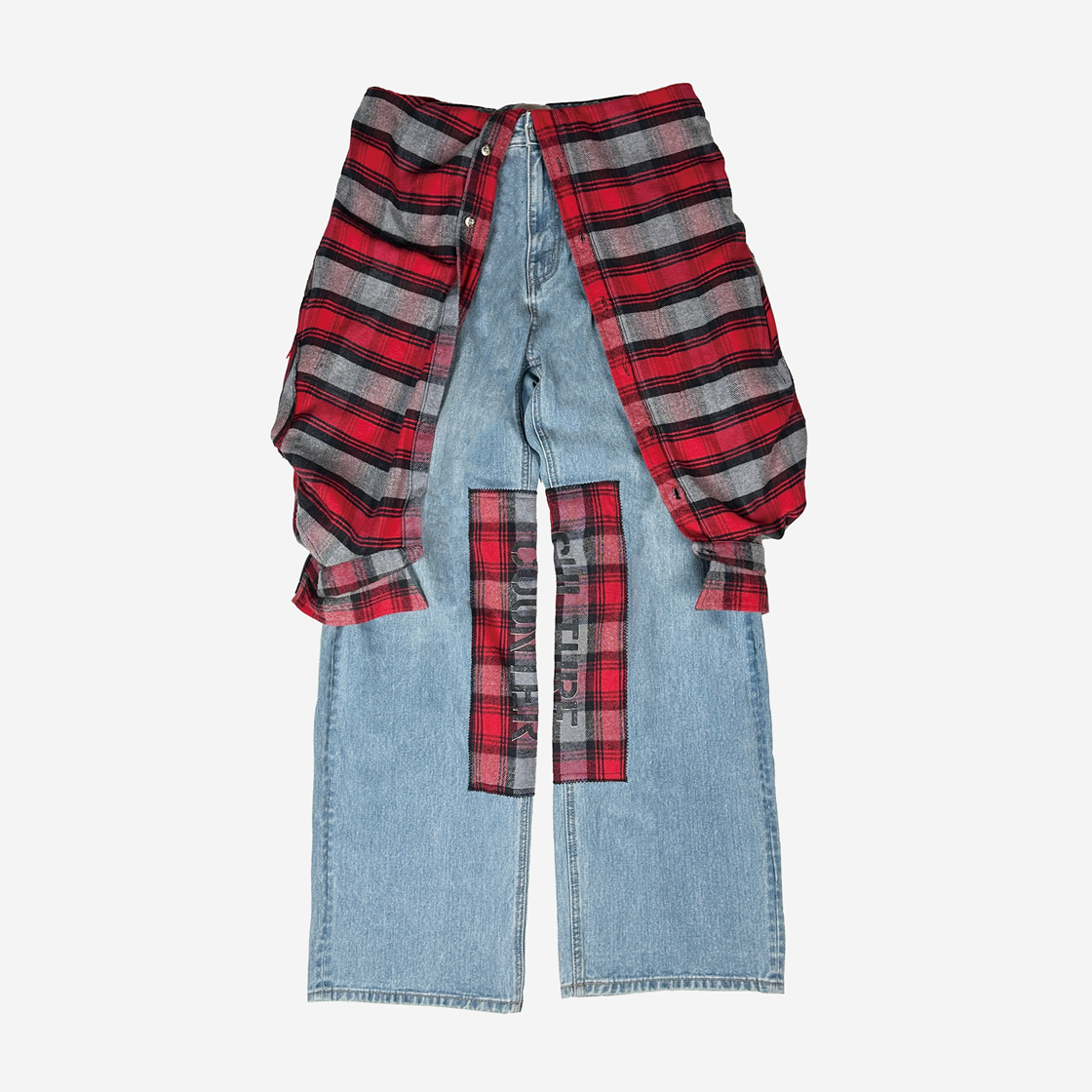 레저렉션13 리사이클 오버롤 데님 팬츠 라이트 인디고(Resurrection13 Recycle Overall Denim Pants Light Indigo) - 3