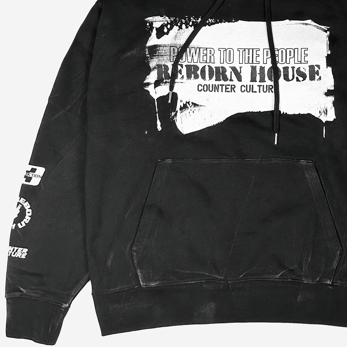[KREAM 단독] 레저렉션13 페인티드 후드 블랙([KREAM 단독] Resurrection13 Painted Hoodie Black) - 3