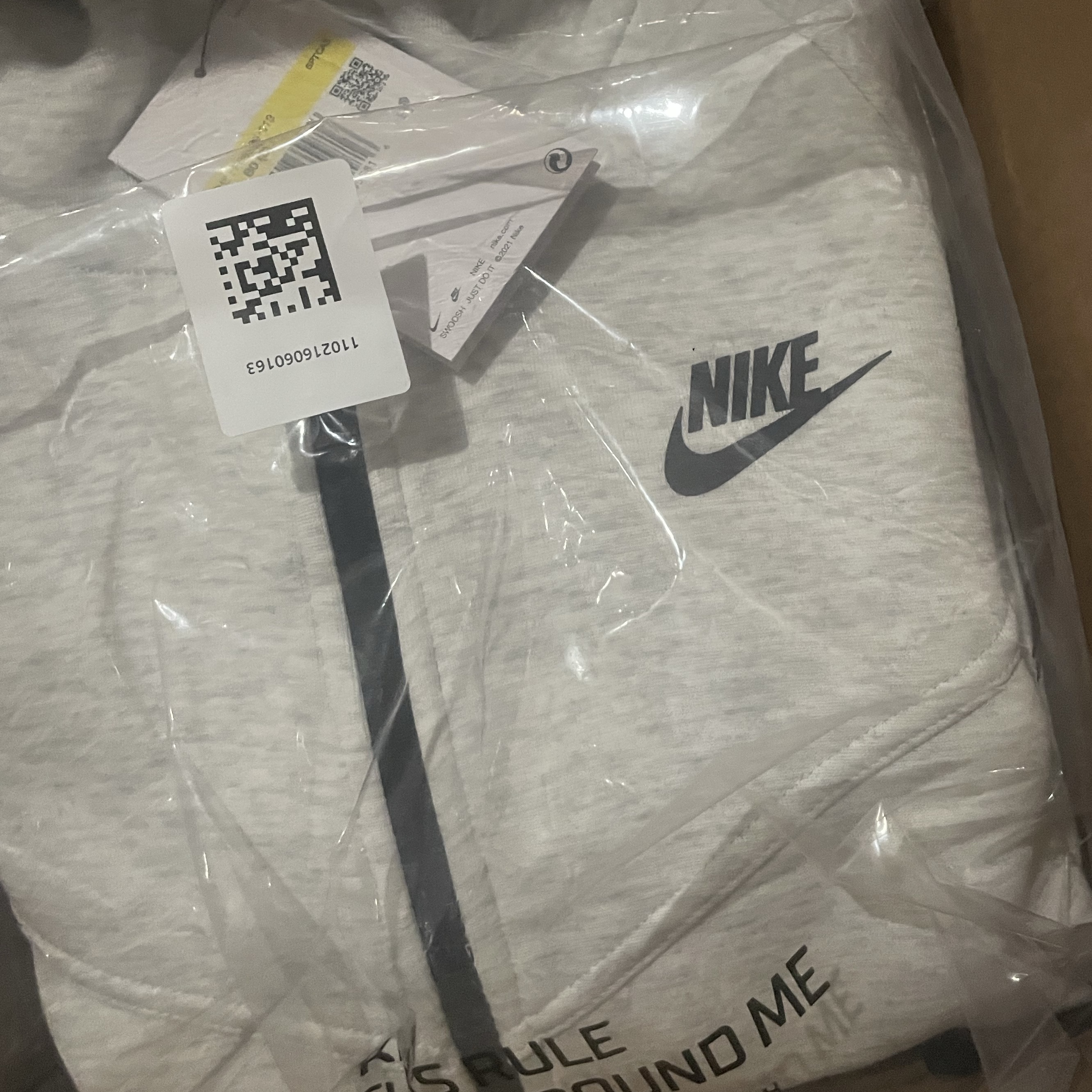 (W) Nike NSW Tech Fleece Windrunner Full Zip Hoodie Light Grey Heather - Asia 착용 스타일
