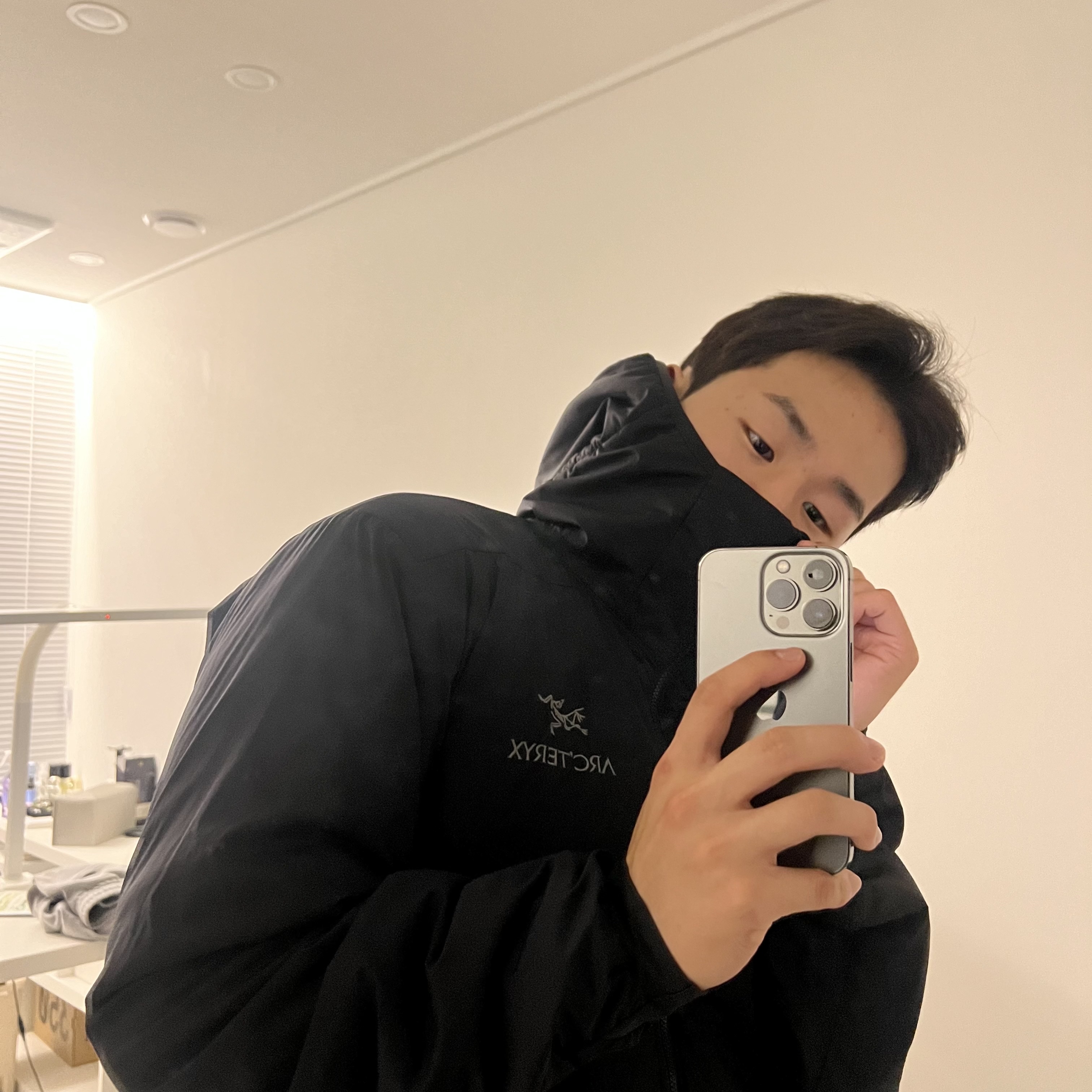 Arc'teryx Atom LT Hoody Black 착용 스타일