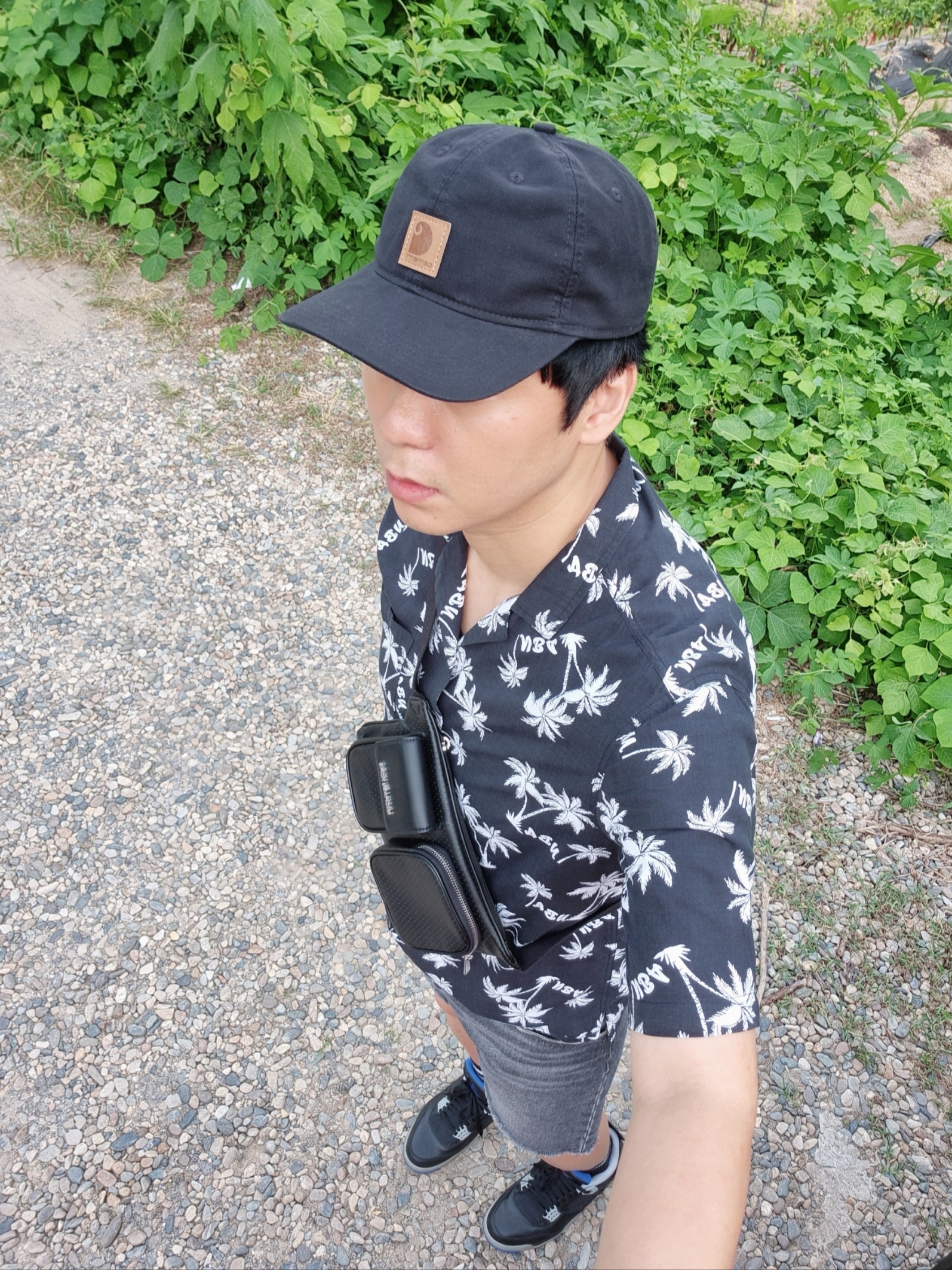 Jordan 4 Retro Motorsports Alternate, Carhartt Canvas Cap Black 착용 스타일 - 2