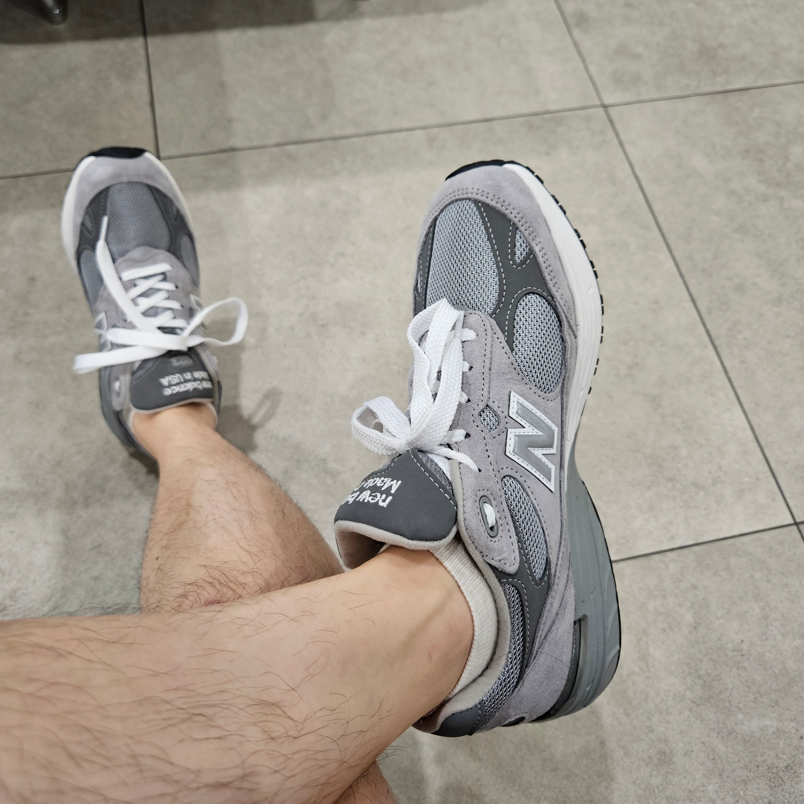 New Balance 993 Made in USA Grey - D Standard 착용 스타일