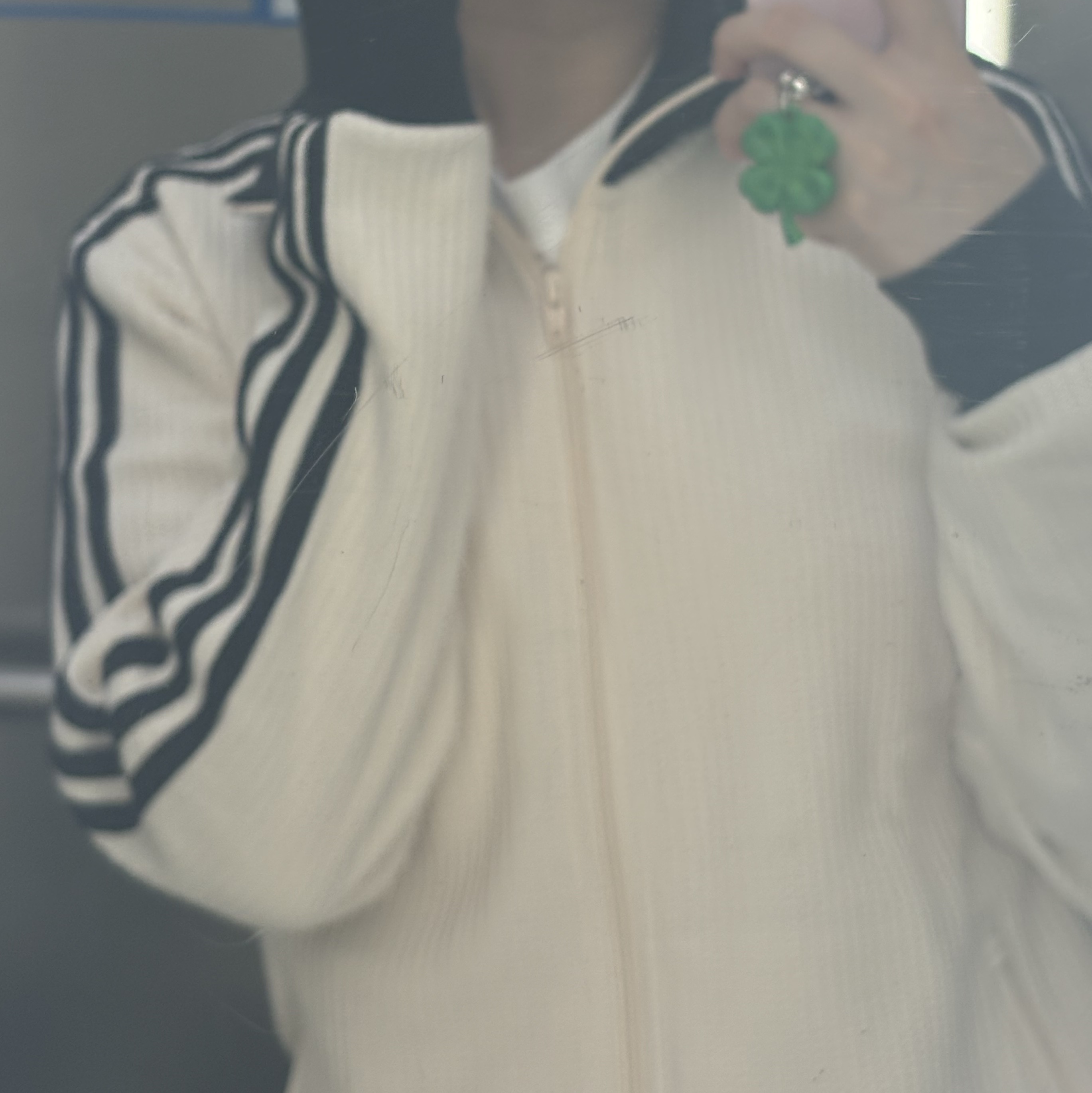 Adidas Waffle Beckenbauer Track Top Wonder White - KR Sizing 착용 스타일 - 2