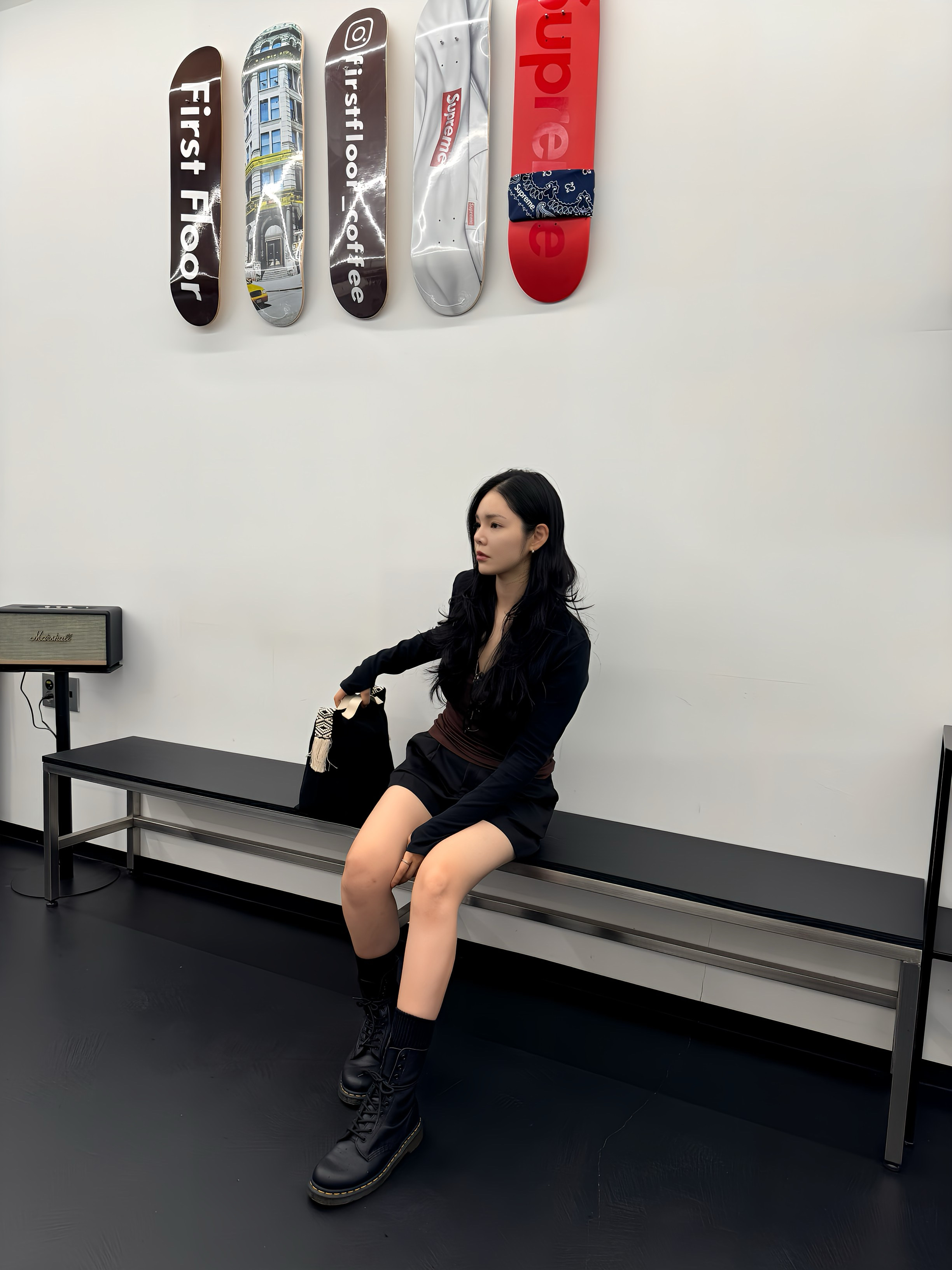 Dr. Martens Jadon III Boots Black, Dr. Martens Women Jadon Boot Smooth Leather Platforms Black 착용 스타일 - 1