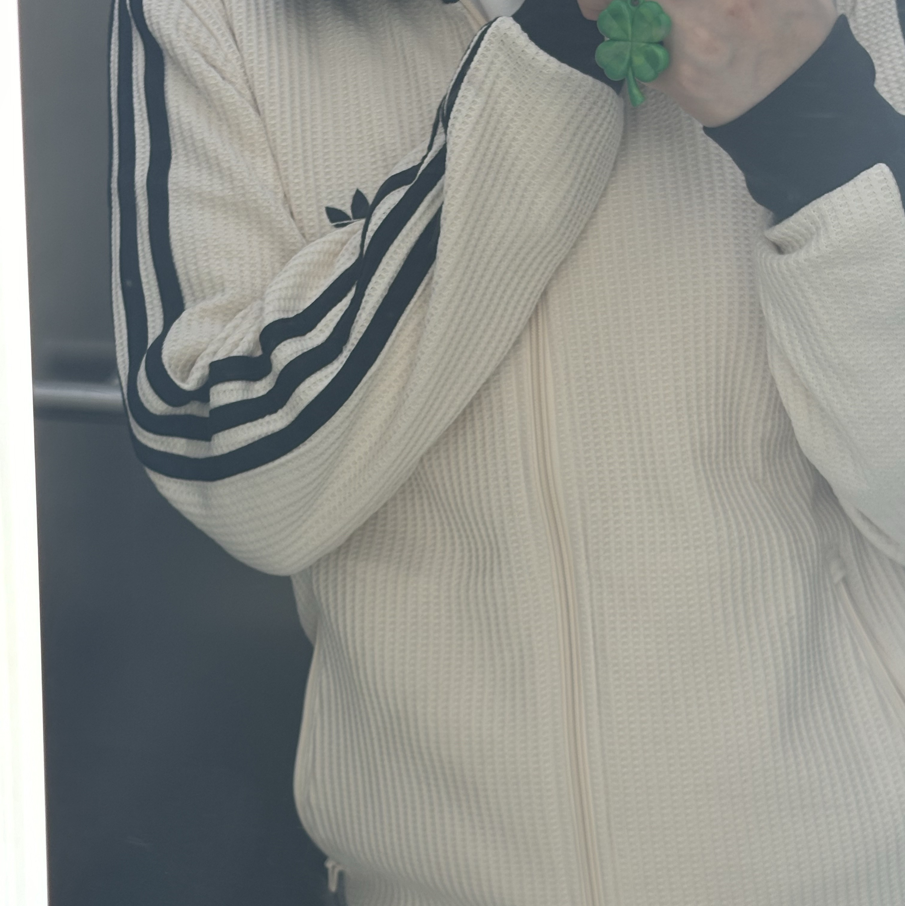 Adidas Waffle Beckenbauer Track Top Wonder White - KR Sizing 착용 스타일 - 1