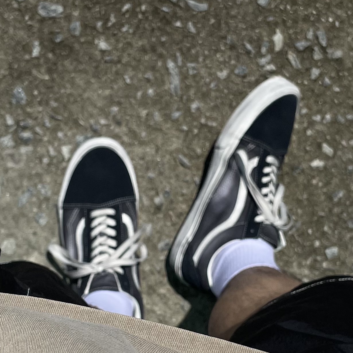 Vans Old Skool Wave Washed Black 착용 스타일