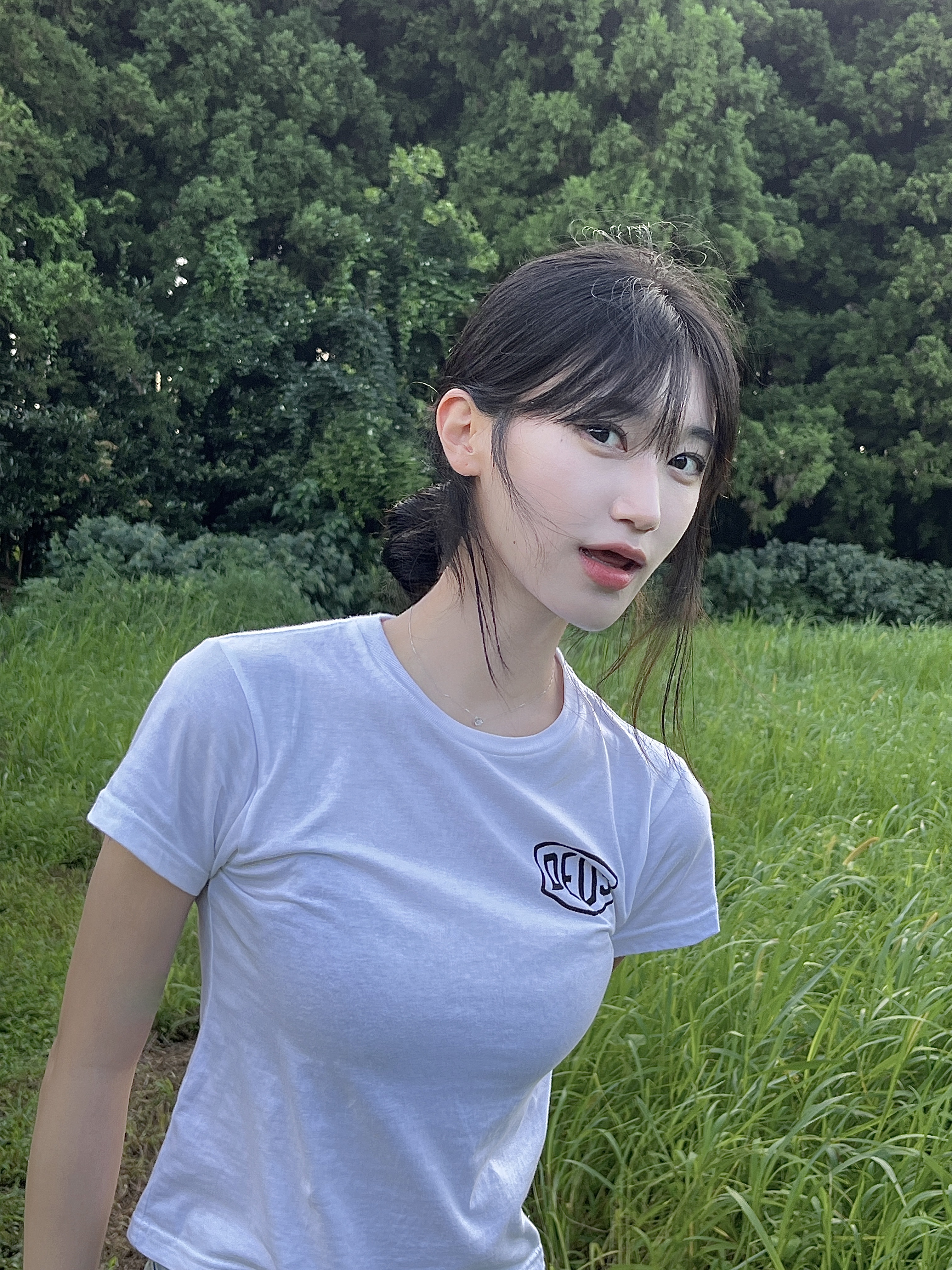 (Kids) Deus Ex Machina College Seoul T-Shirt White 착용 스타일