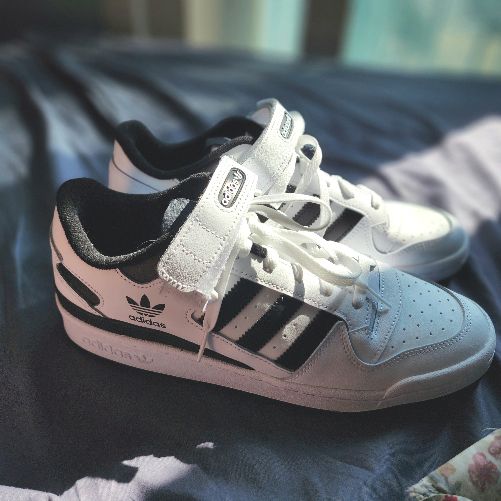 Adidas Forum Low White Black 착용 스타일