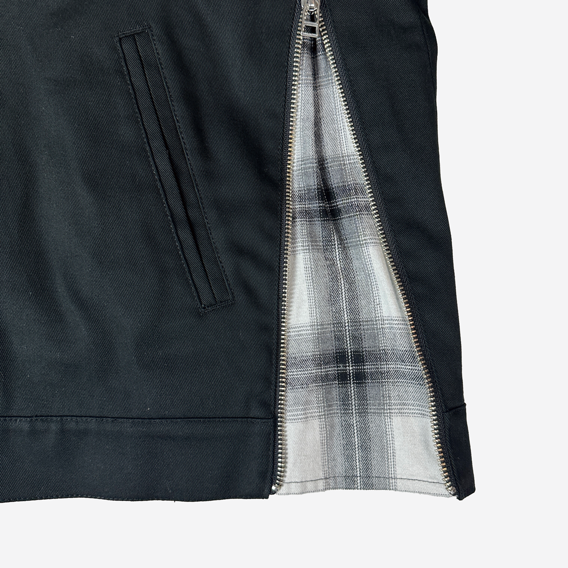 레저렉션13 백 포켓 집업 워크 자켓 블랙(Resurrection13 Back Pocket Zip Up Work Jaket Black) - 3