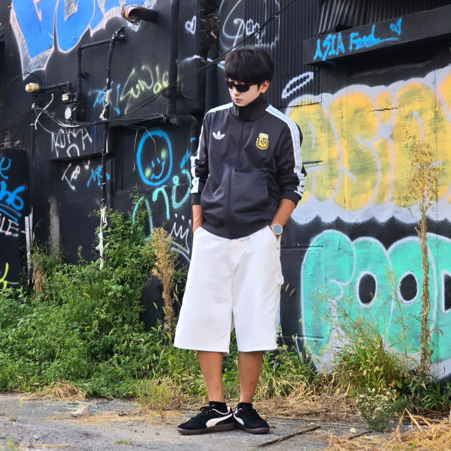 Adidas Argentina Beckenbauer Track Top Utility Black - KR Sizing, Adidas Argentina Beckenbauer Track Top Utility Black - US Sizing 착용 스타일 - 8