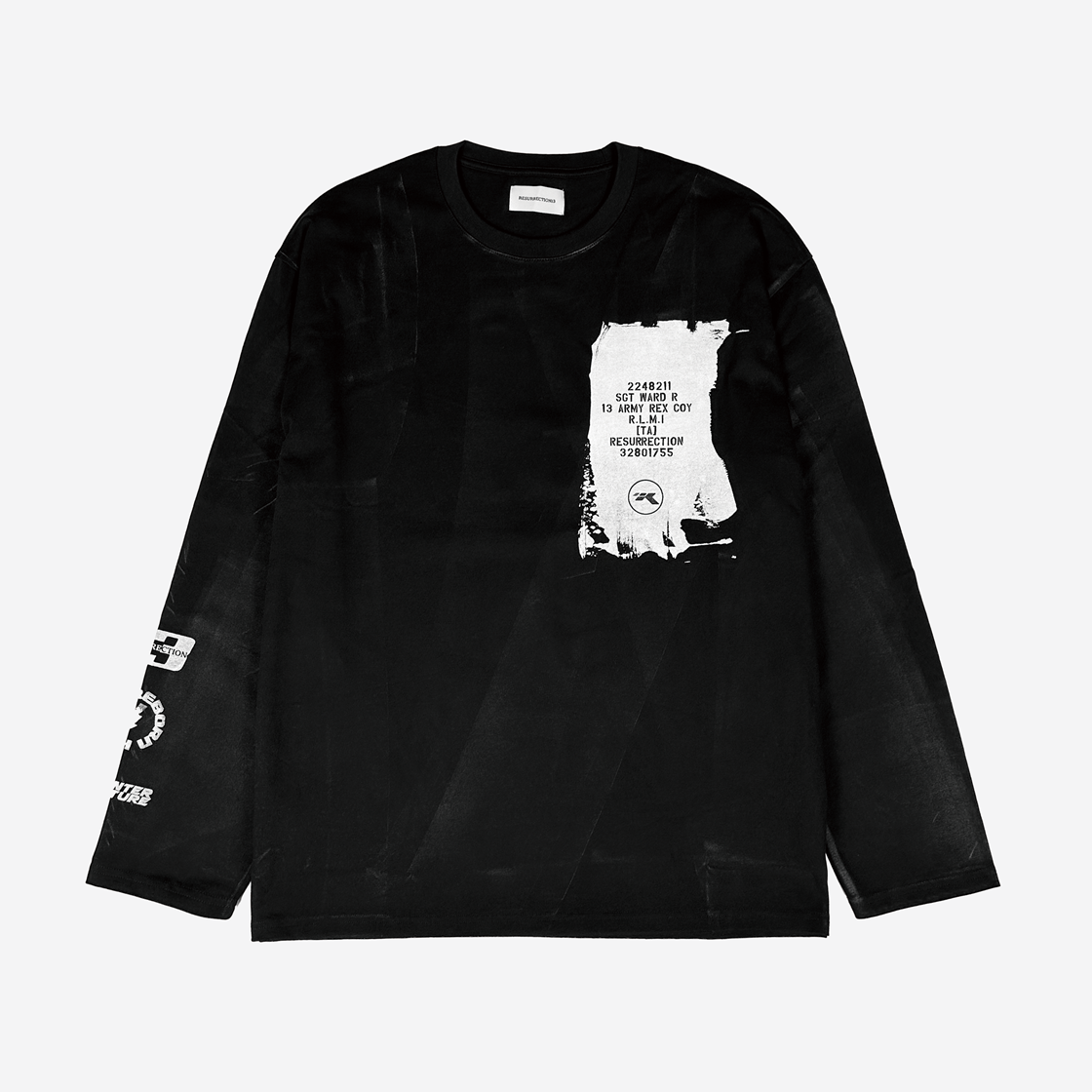 [KREAM 단독] 레저렉션13 페인티드 롱슬리브 블랙