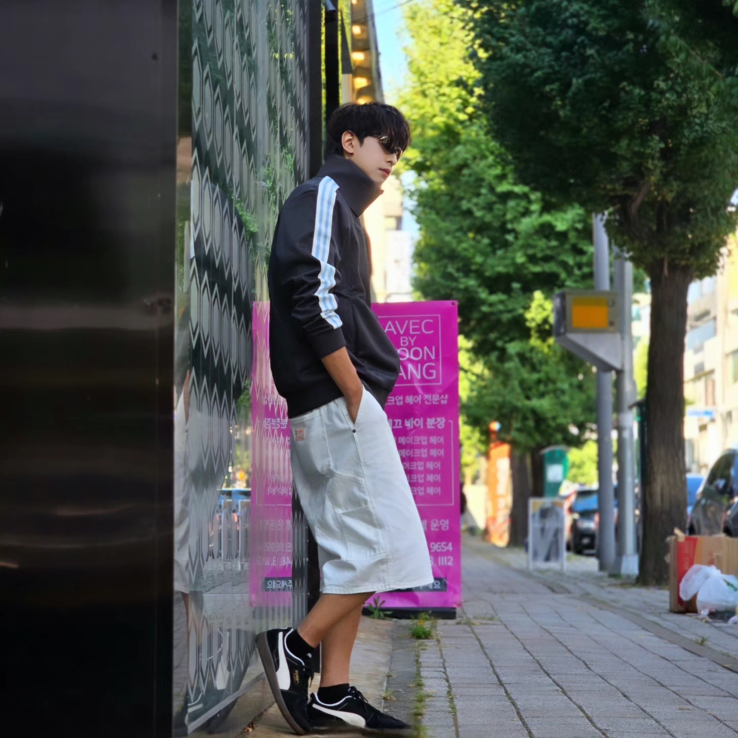 Adidas Argentina Beckenbauer Track Top Utility Black - KR Sizing, Adidas Argentina Beckenbauer Track Top Utility Black - US Sizing 착용 스타일 - 9