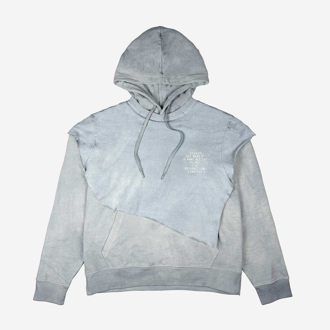 레저렉션13 레이어드 후드 빈티지 그레이