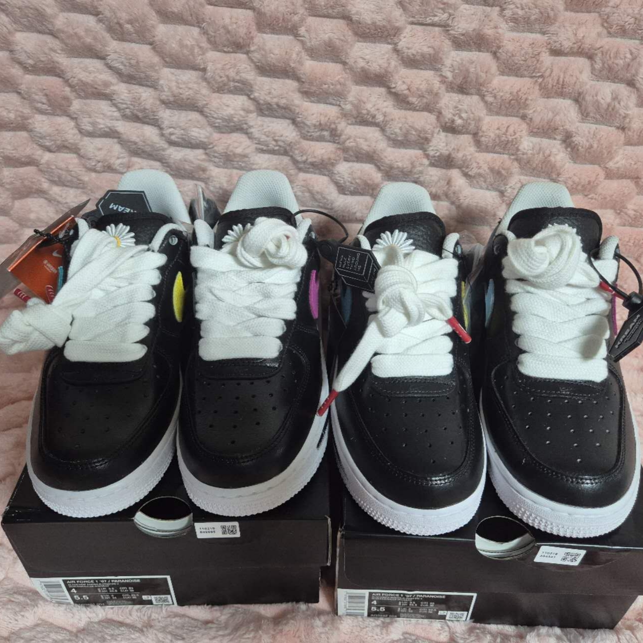 Nike x Peaceminusone Air Force 1 Low Para-Noise 3.0 Black and Multicolor 착용 스타일 - 2