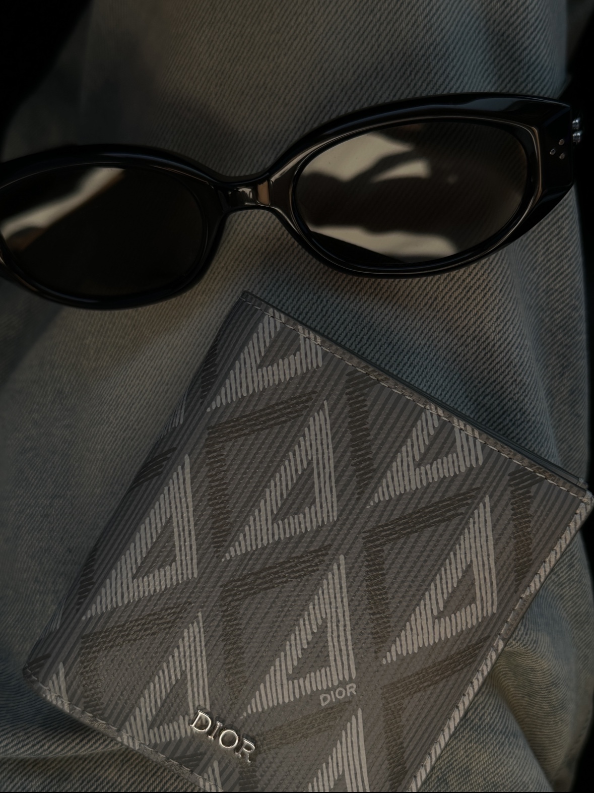 Gentle Monster Void 01 Black, Dior Compact Vertical Wallet Dior Gray CD Diamond Canvas 착용 스타일