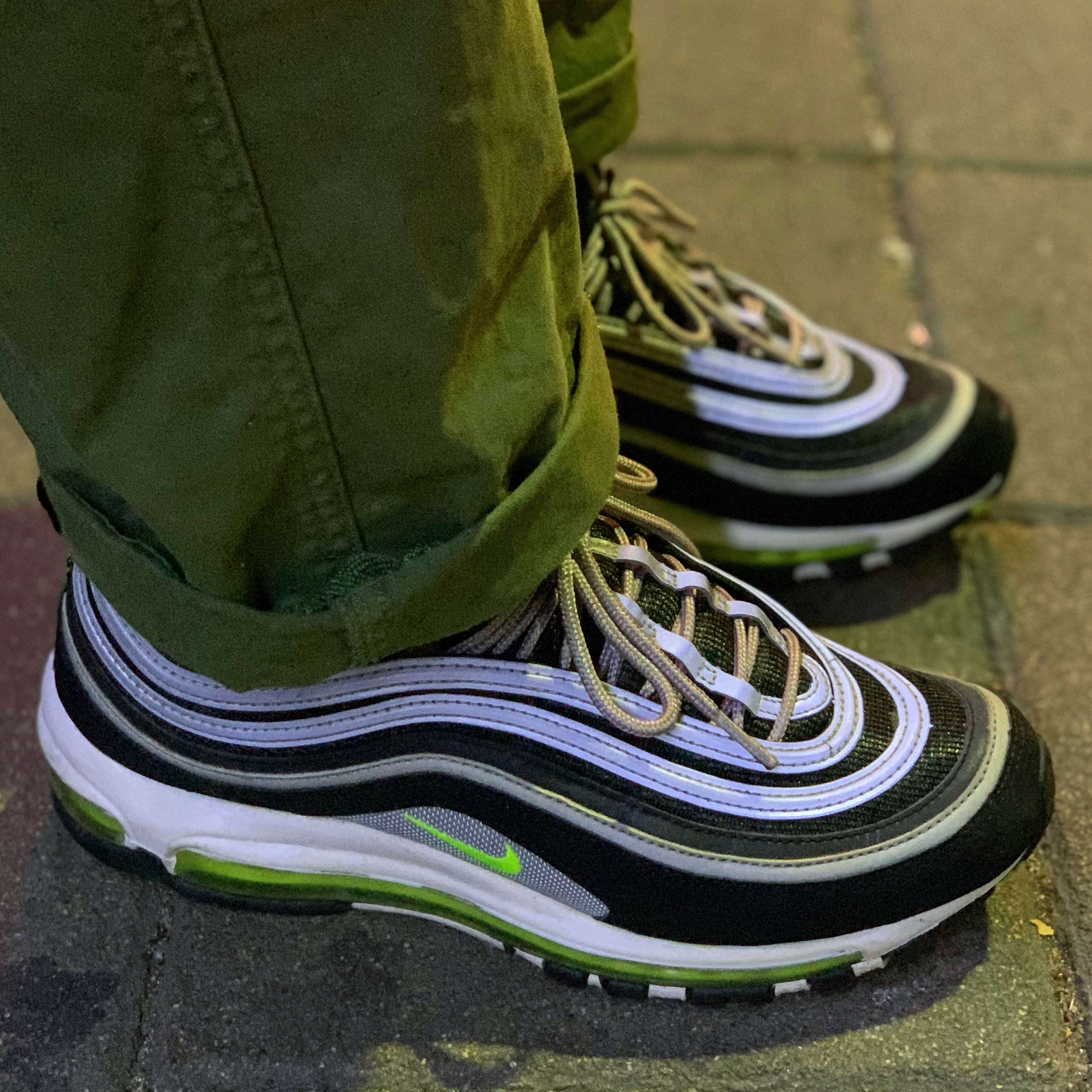 Nike Air Max 97 OG Black Volt Asia 착용 스타일
