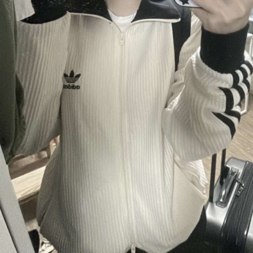 Adidas Waffle Beckenbauer Track Top Wonder White - KR Sizing 착용 스타일