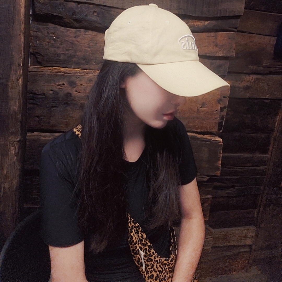 Emis New Logo Pigment Ball Cap Lime, Emis Leopard Corduroy Eco Bag Beige 착용 스타일 - 1