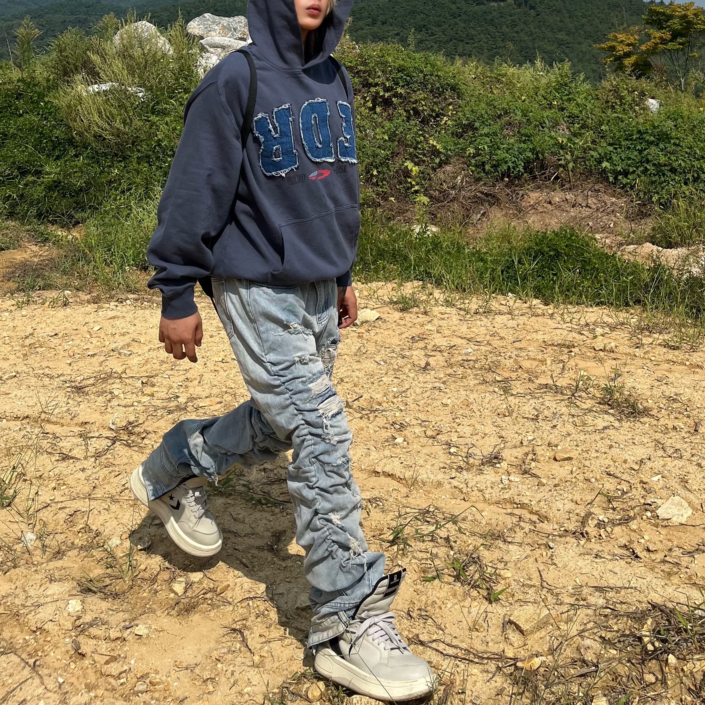 Converse x Drkshdw Turbowpn Pelican 착용 스타일 - 3