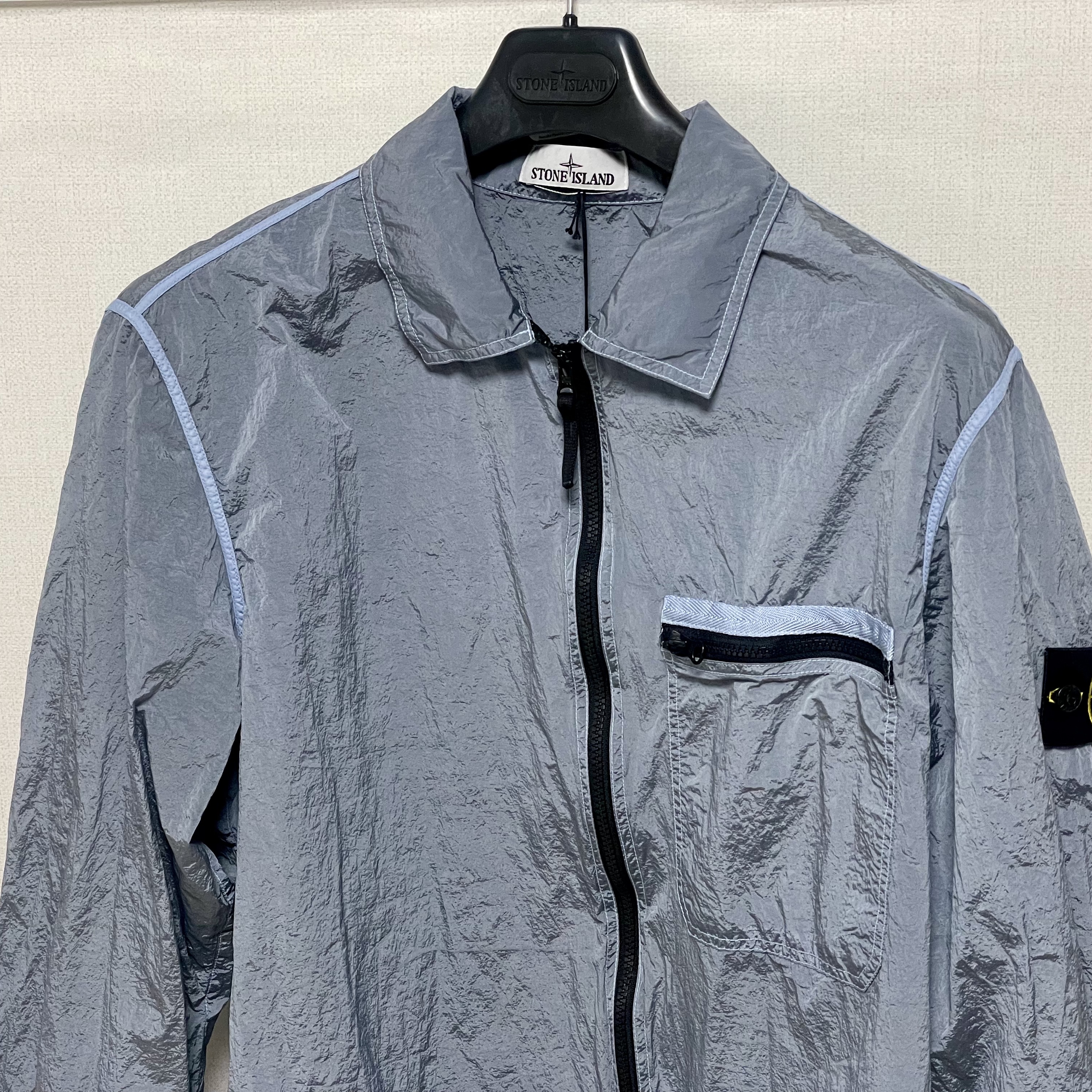 Stone Island 11219 Nylon Metal Overshirt Sky Blue - 24SS 착용 스타일 - 1