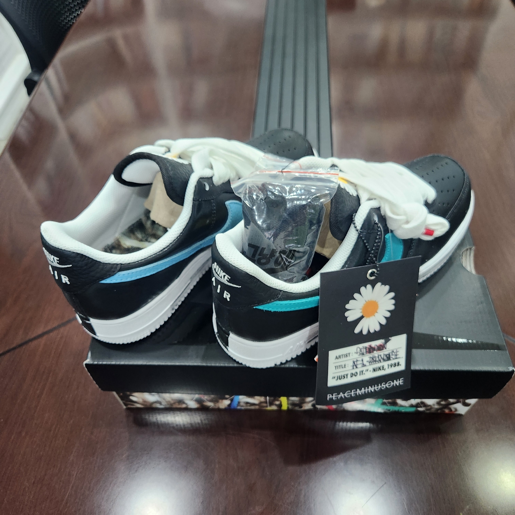 Nike x Peaceminusone Air Force 1 Low Para-Noise 3.0 Black and Multicolor 착용 스타일 - 6