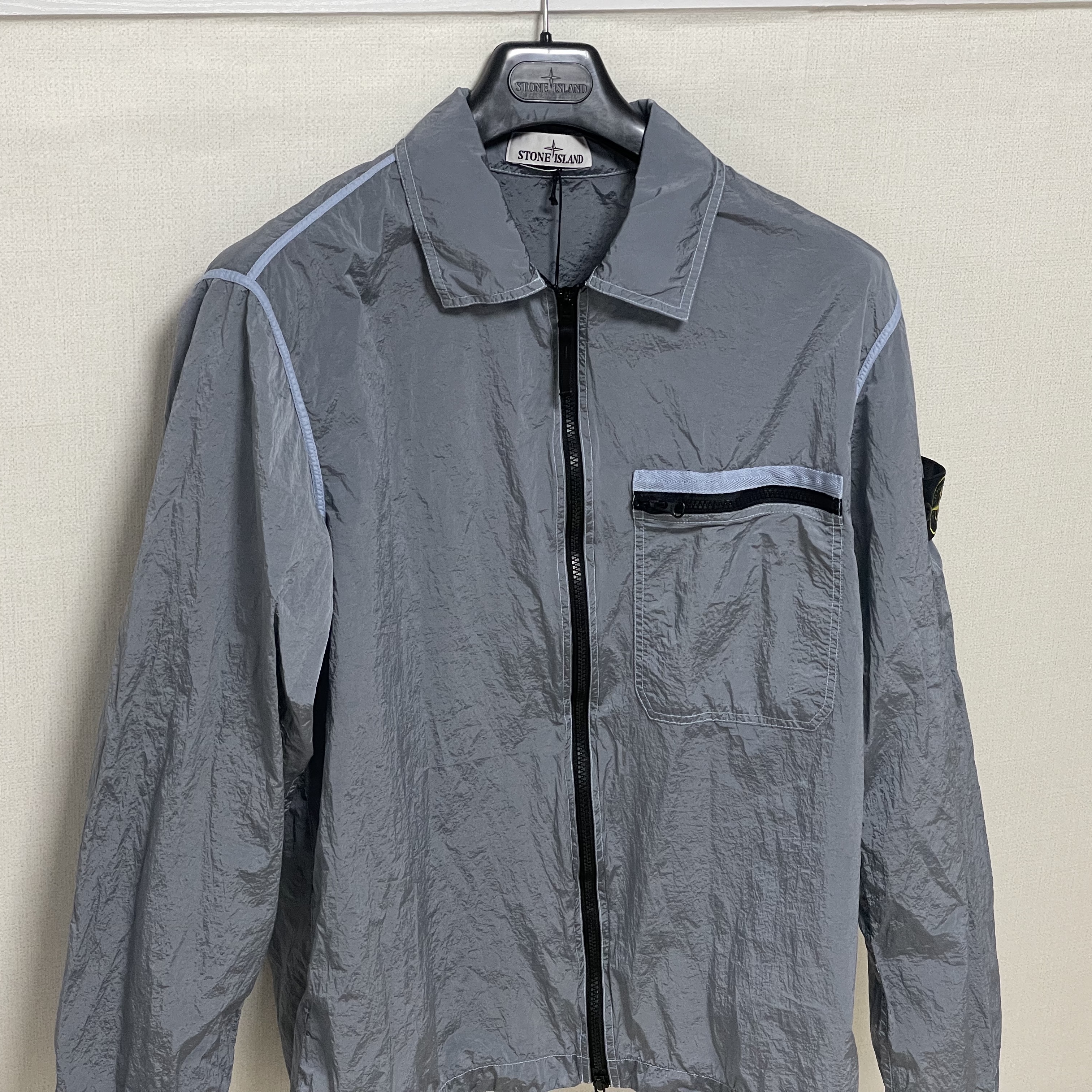 Stone Island 11219 Nylon Metal Overshirt Sky Blue - 24SS 착용 스타일 - 3
