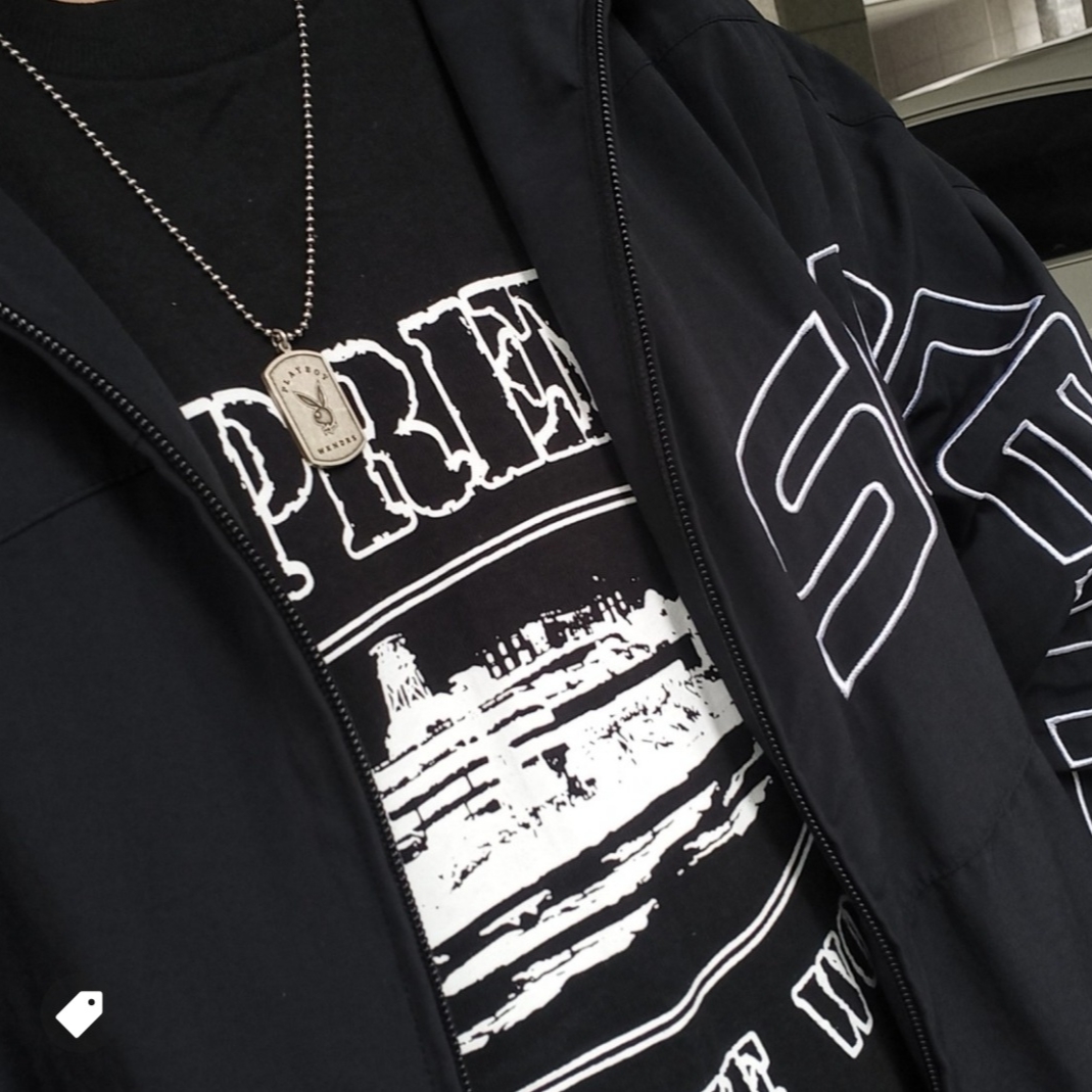 Supreme Curve Track Jacket Black - 24SS, Supreme Curve Nylon Short Black - 24SS 착용 스타일 - 3