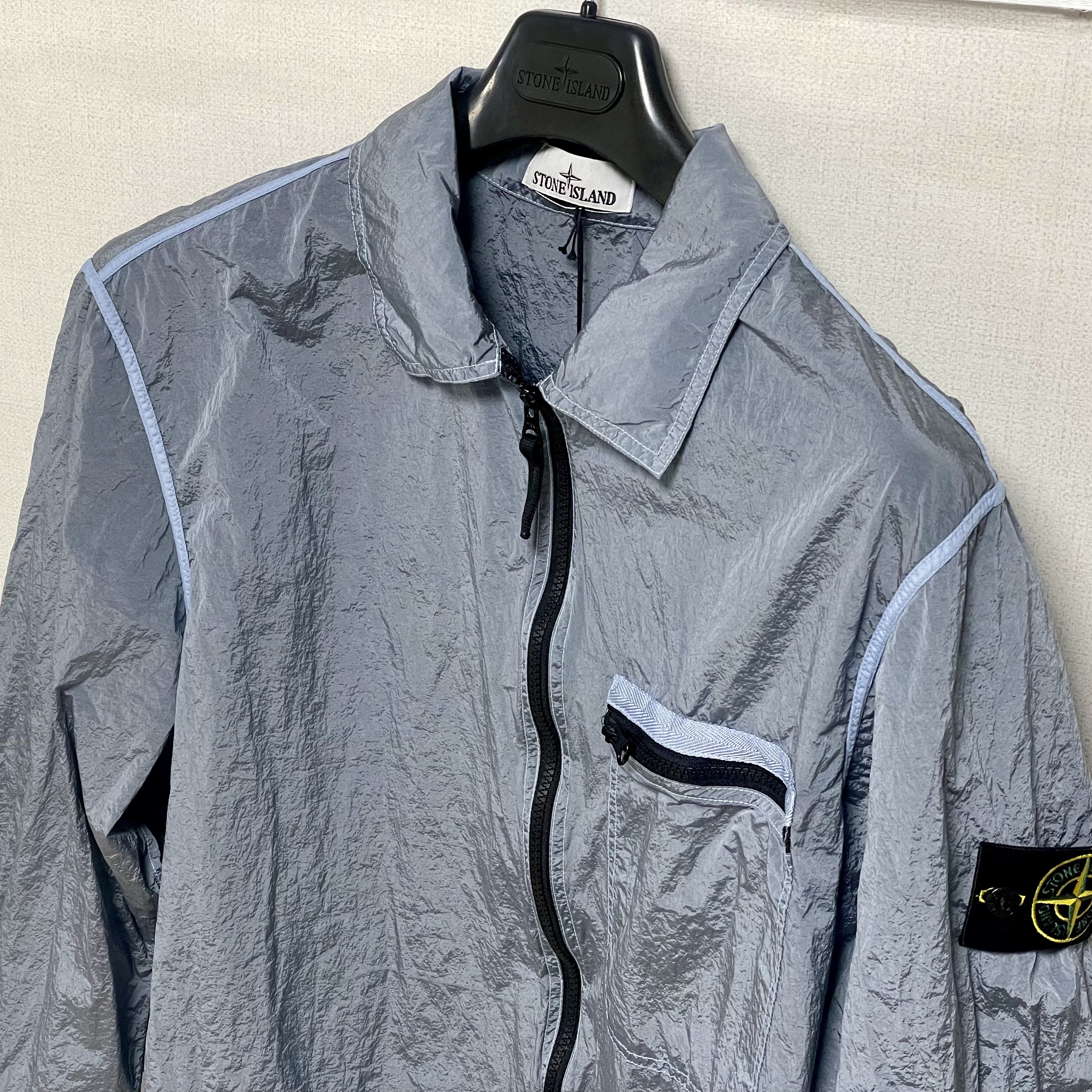 Stone Island 11219 Nylon Metal Overshirt Sky Blue - 24SS 착용 스타일 - 2