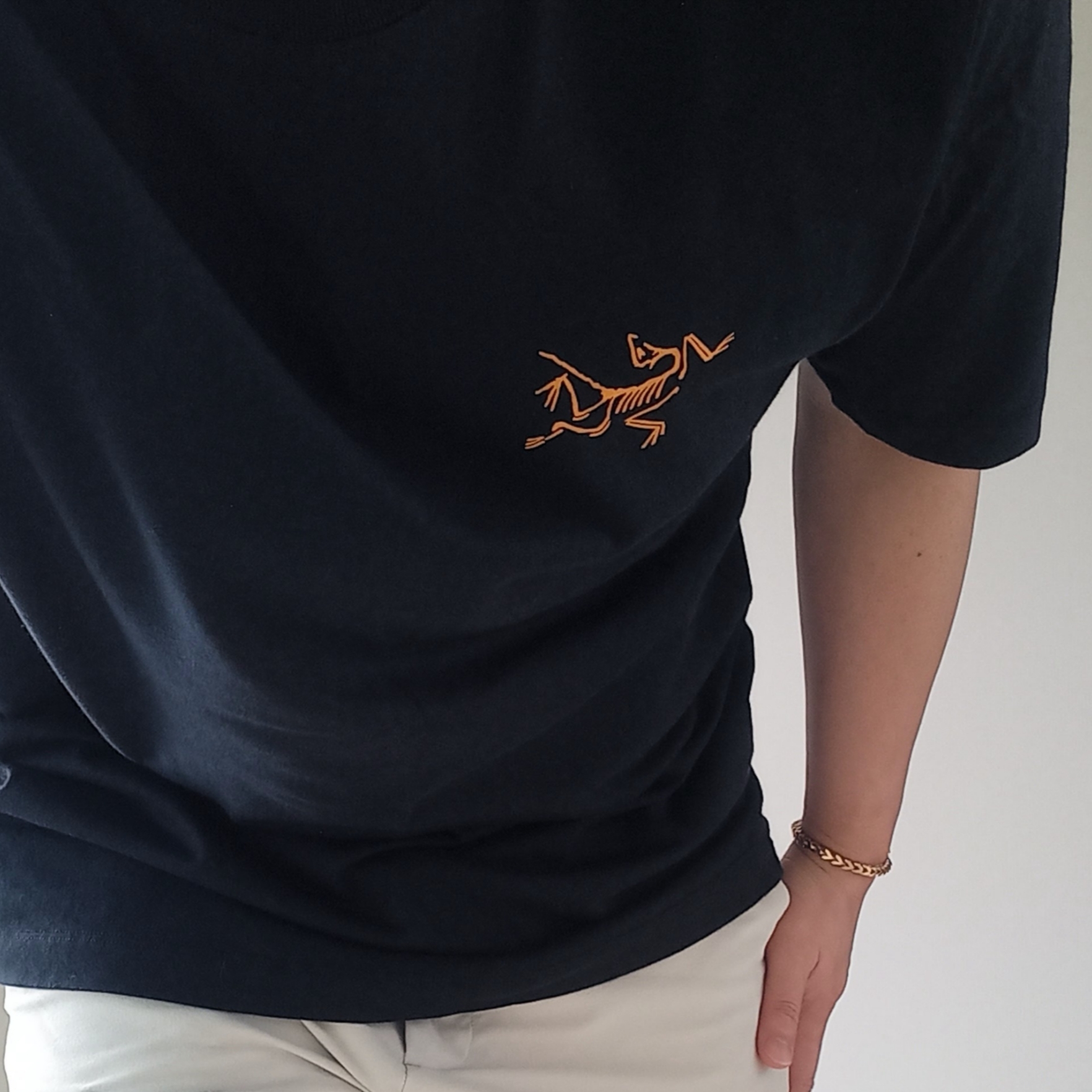 Arc'teryx Arc'Multi Bird Logo LS T-Shirt Black 착용 스타일 - 4