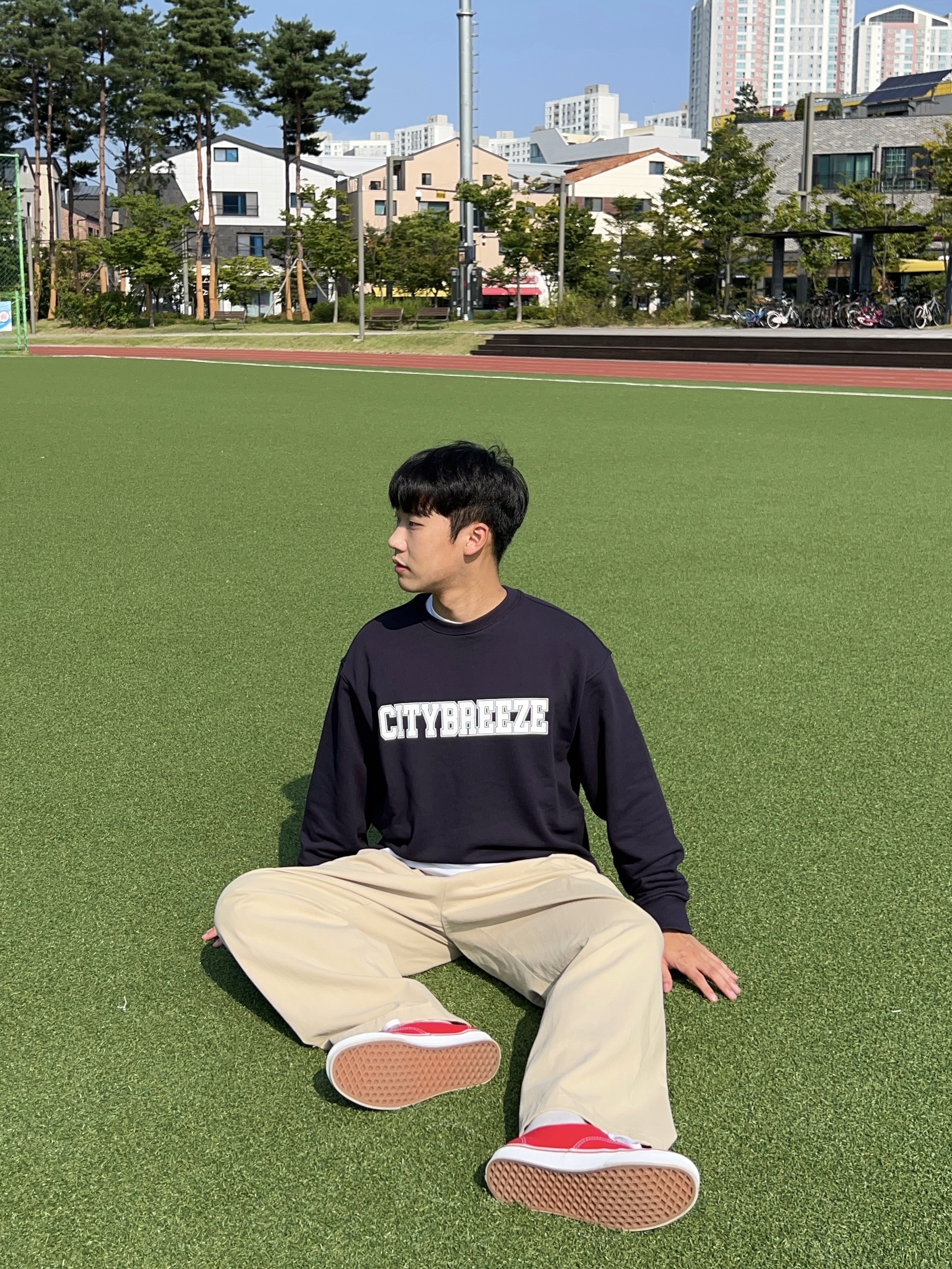 Vans Authentic Red 착용 스타일