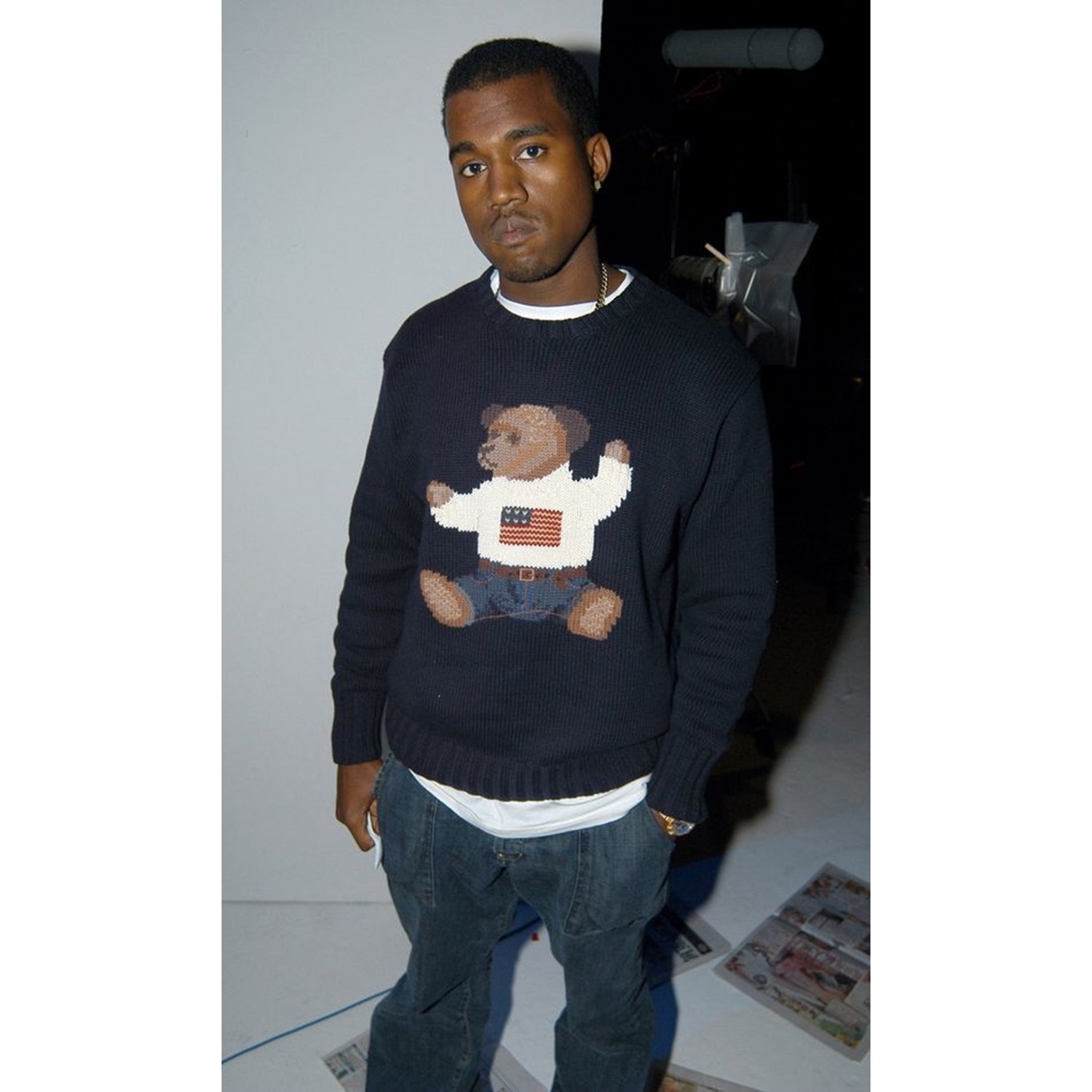Yeezy x Gosha Rubchinskiy YZY Black Dogs Hoodie Heather Grey, Yeezy x Gosha Rubchinskiy YZY Black Dogs Jogger Heather Grey 착용 스타일 - 3
