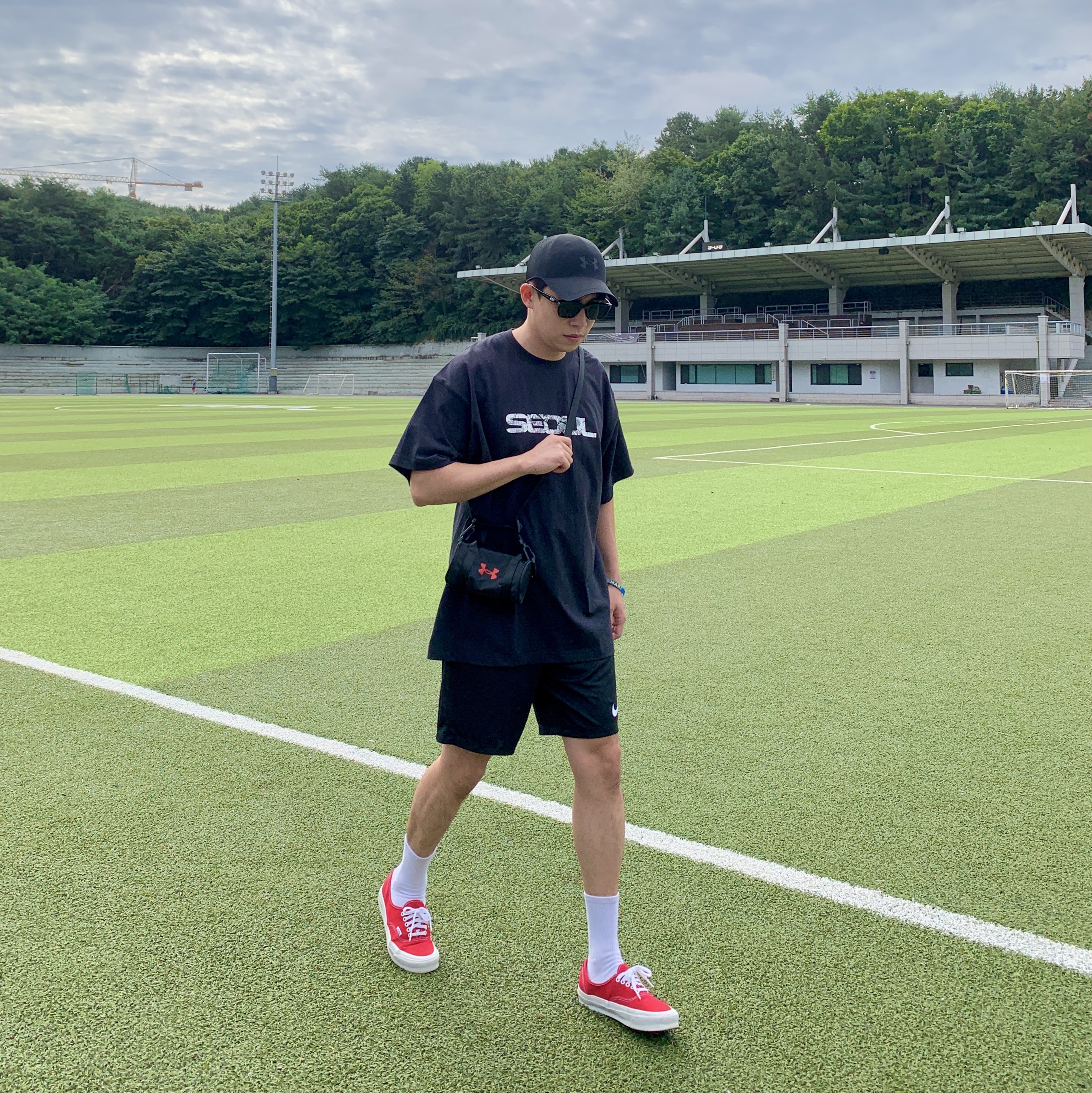 Nike Dri-Fit Park 3 Shorts Black 착용 스타일 - 2
