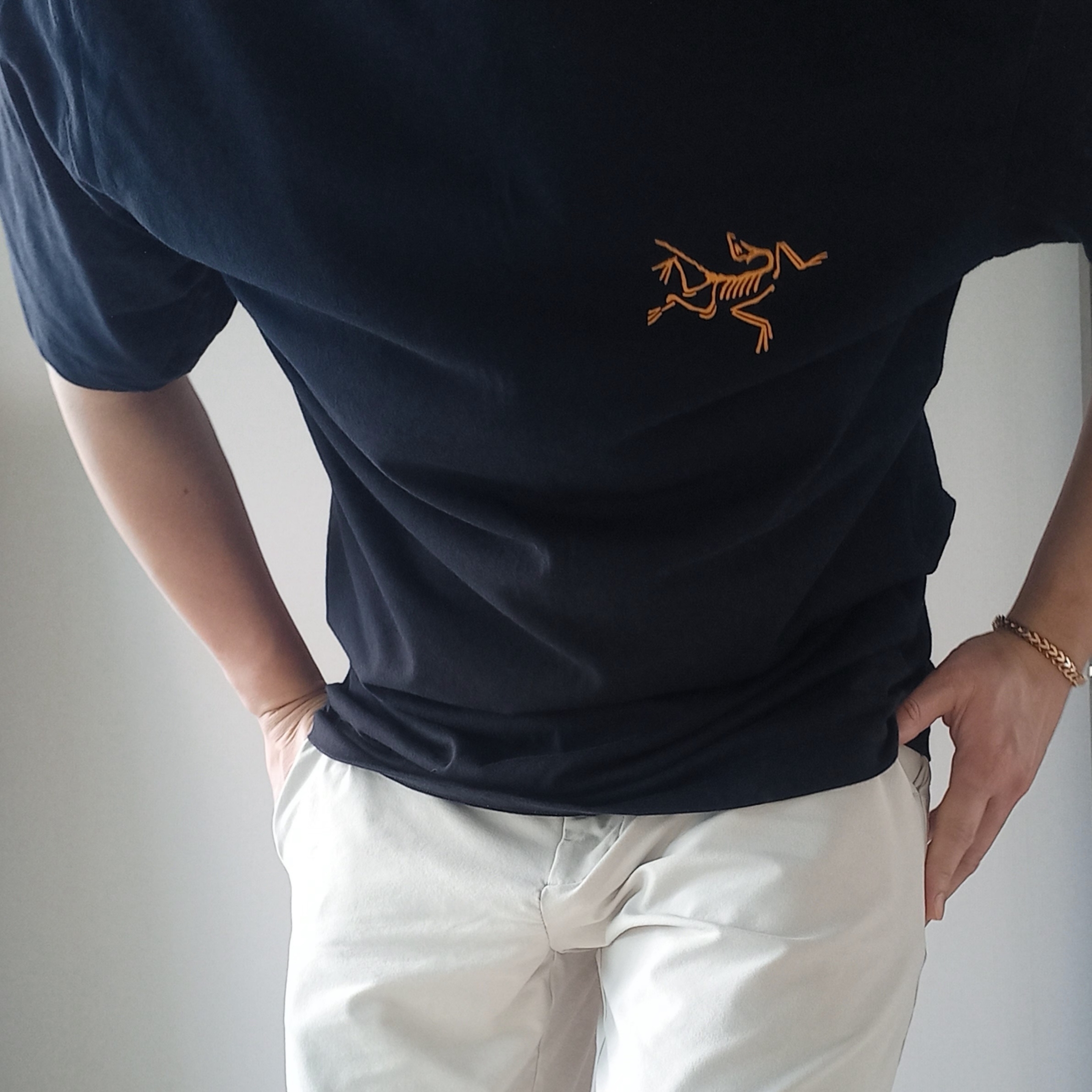 Arc'teryx Arc'Multi Bird Logo LS T-Shirt Black 착용 스타일 - 3